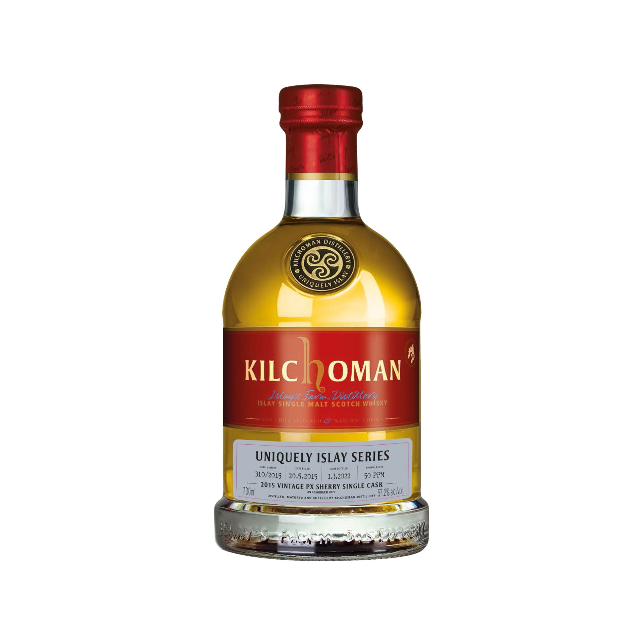 Kilchoman Vintage 2015, AT22 Uniquely Islay Series - #8/10 - Cask 310/2015 PX Sherry Single Cask