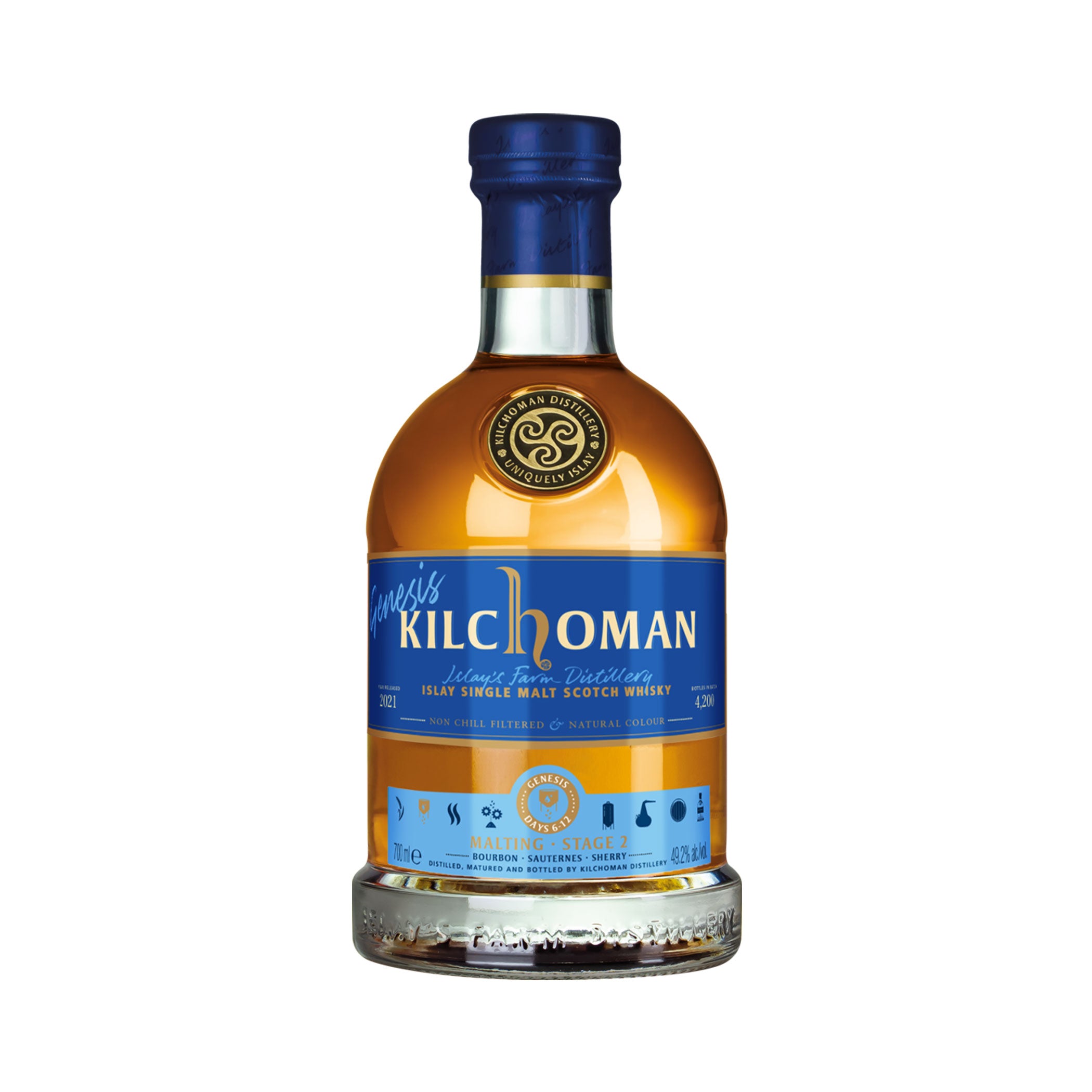 Kilchoman Genesis - Malting • Stage 2 - 49.2% vol. Islay Single Malt Scotch Whisky Limited Edition 2021