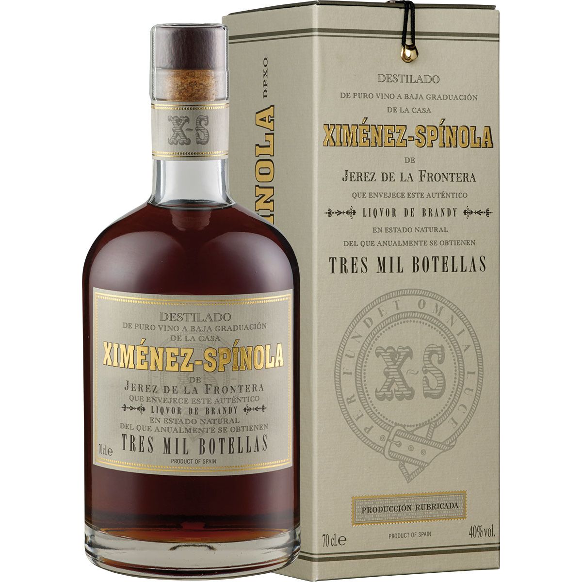 Brandy 3.000 botellas Ximénez-Spinola Jerez-Xérèz-Sherry/Spanien 0,7l