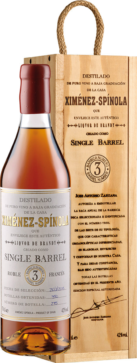 Brandy Single Barrel Ximénez-Spinola Jerez-Xérèz-Sherry/Spanien 0,7l