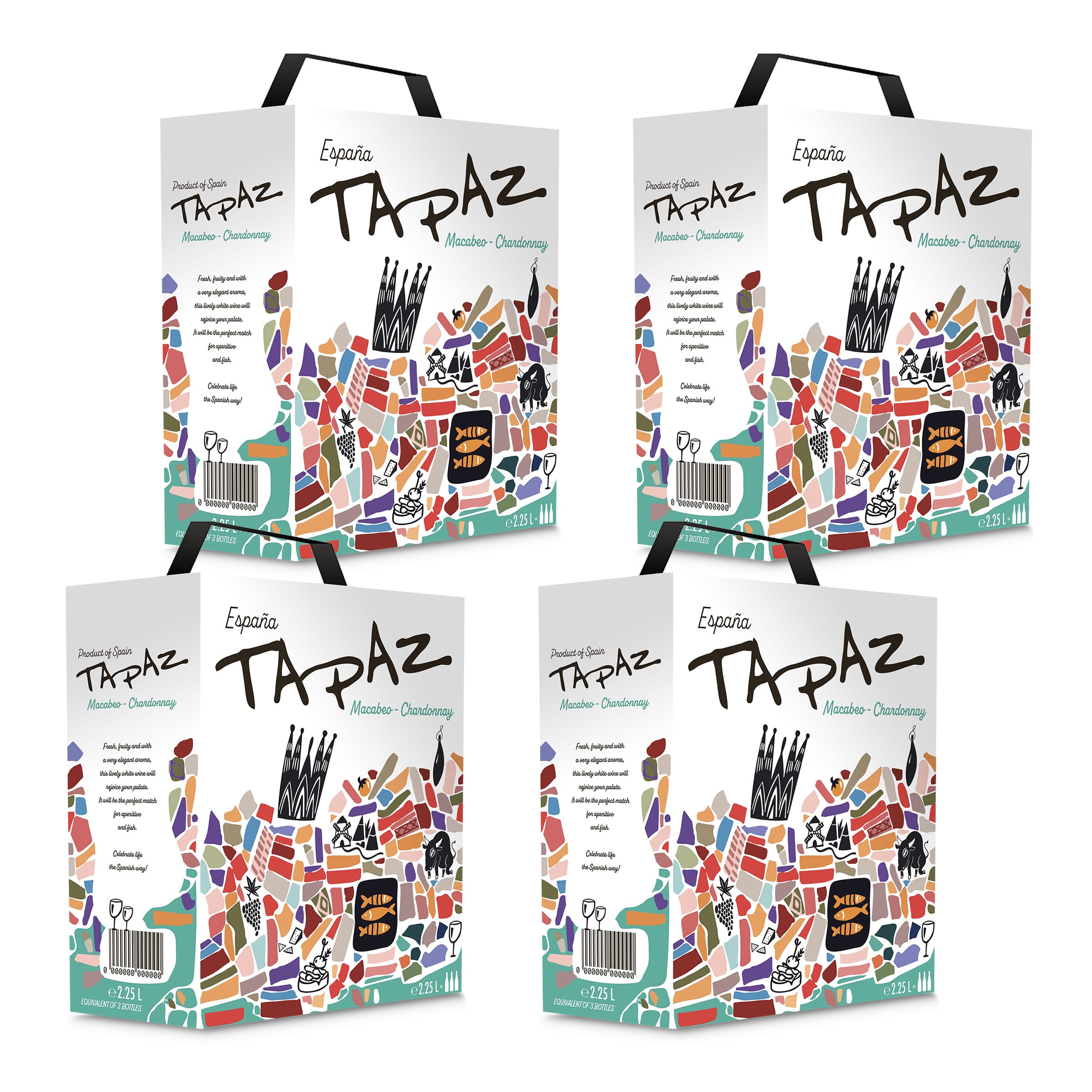 Tapaz Macabeo-Chardonnay - Weißwein halbtrocken - Spanien - Bag-in-Box