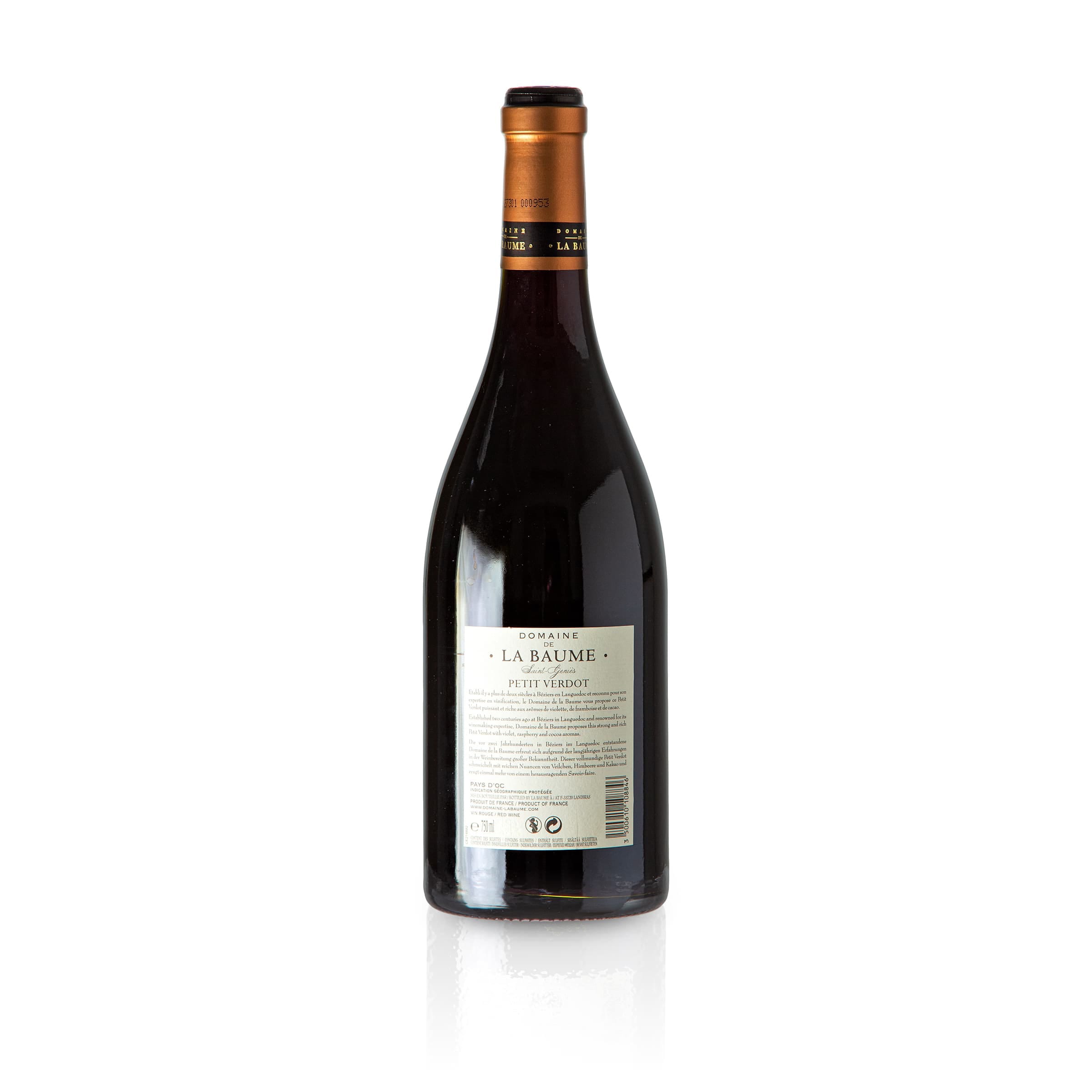 2022 - Domaine de la Baume - Saint Genies - Petit Verdot - Rotwein IGP Vin de Pays d‘Oc