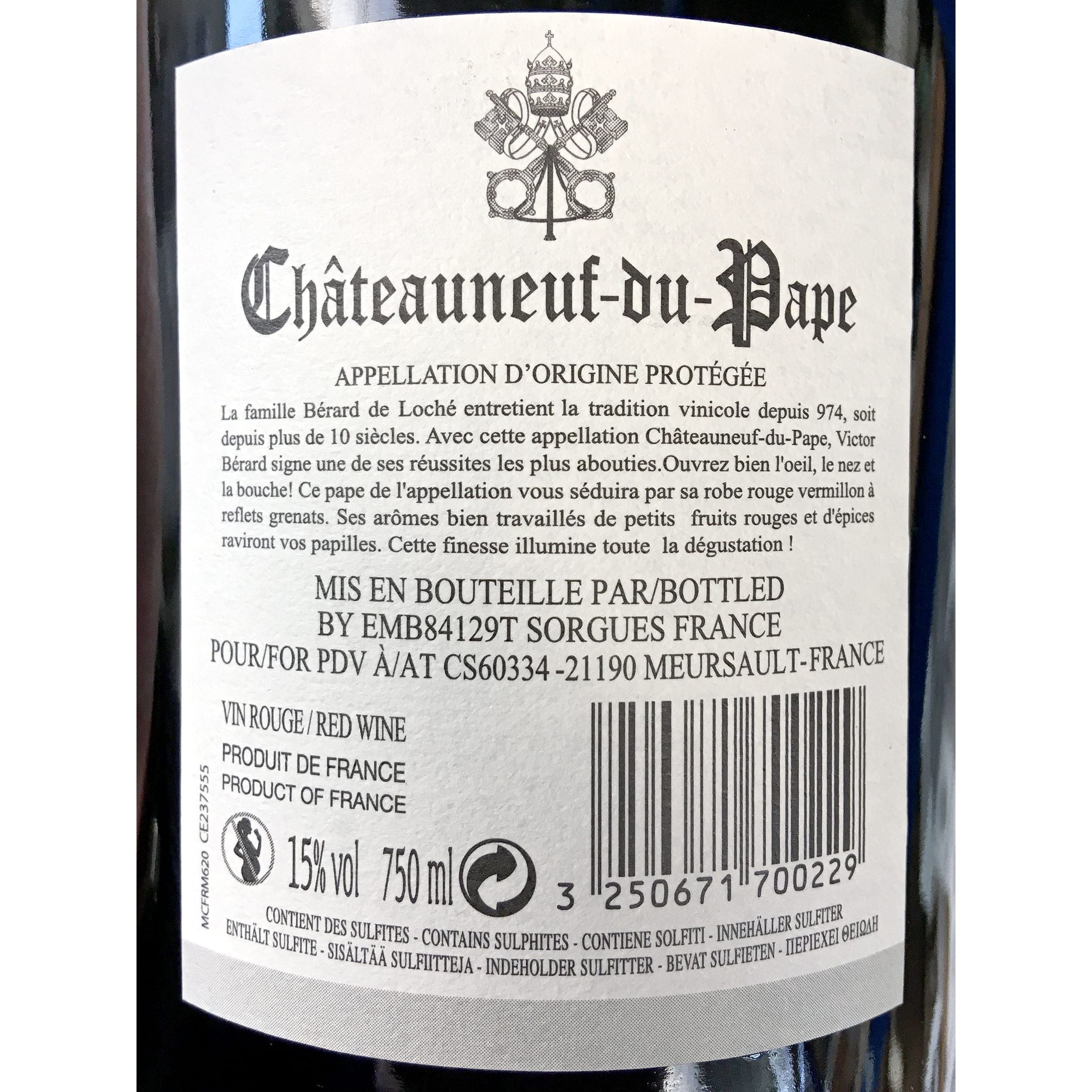 2019 Victor Bérard Châteauneuf du Pape AOP