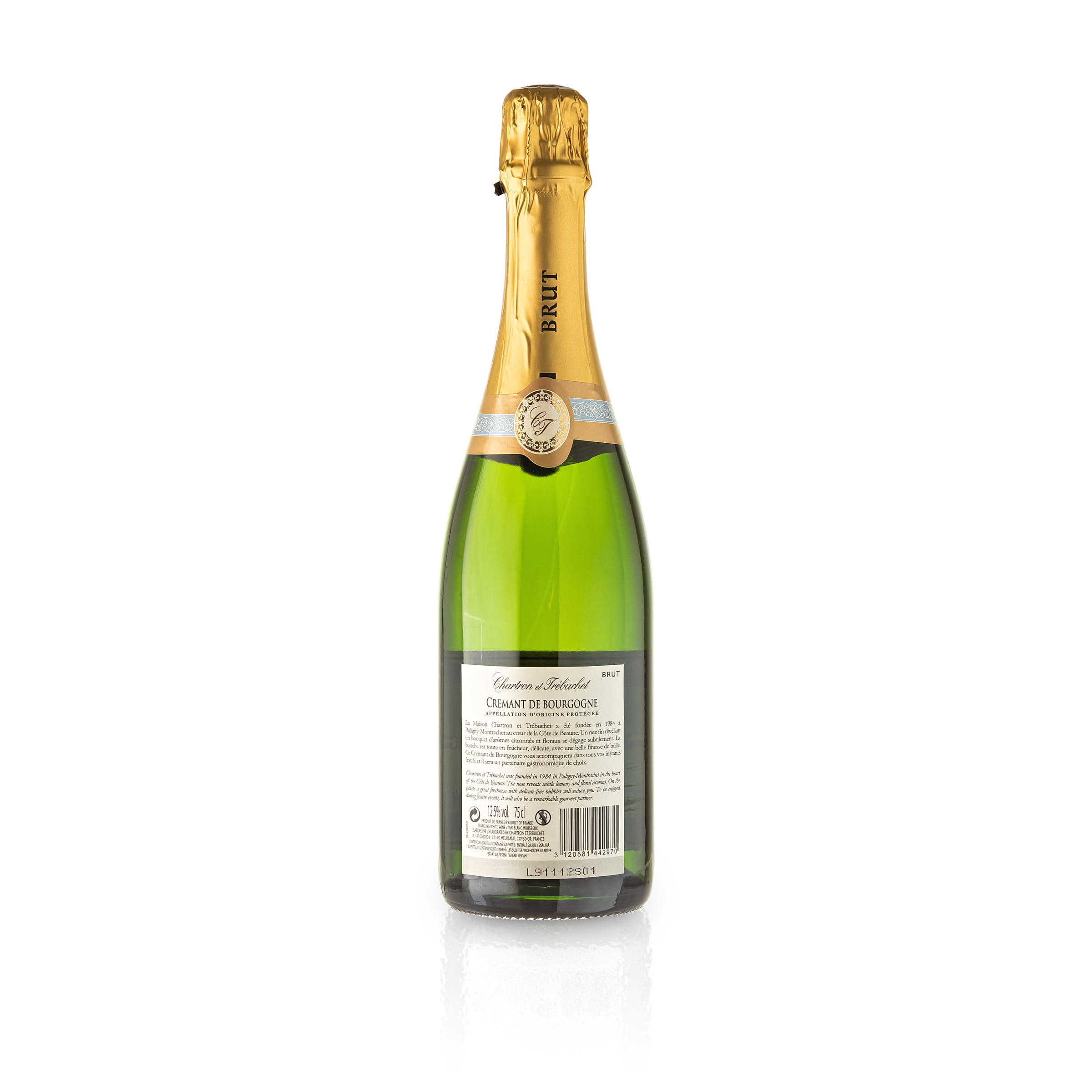 Finest Wines - 2-Pack Sparkling Wine - Domaine Chartron & Trébuchet - Crémant de Bourgogne (2 * 0.75l)