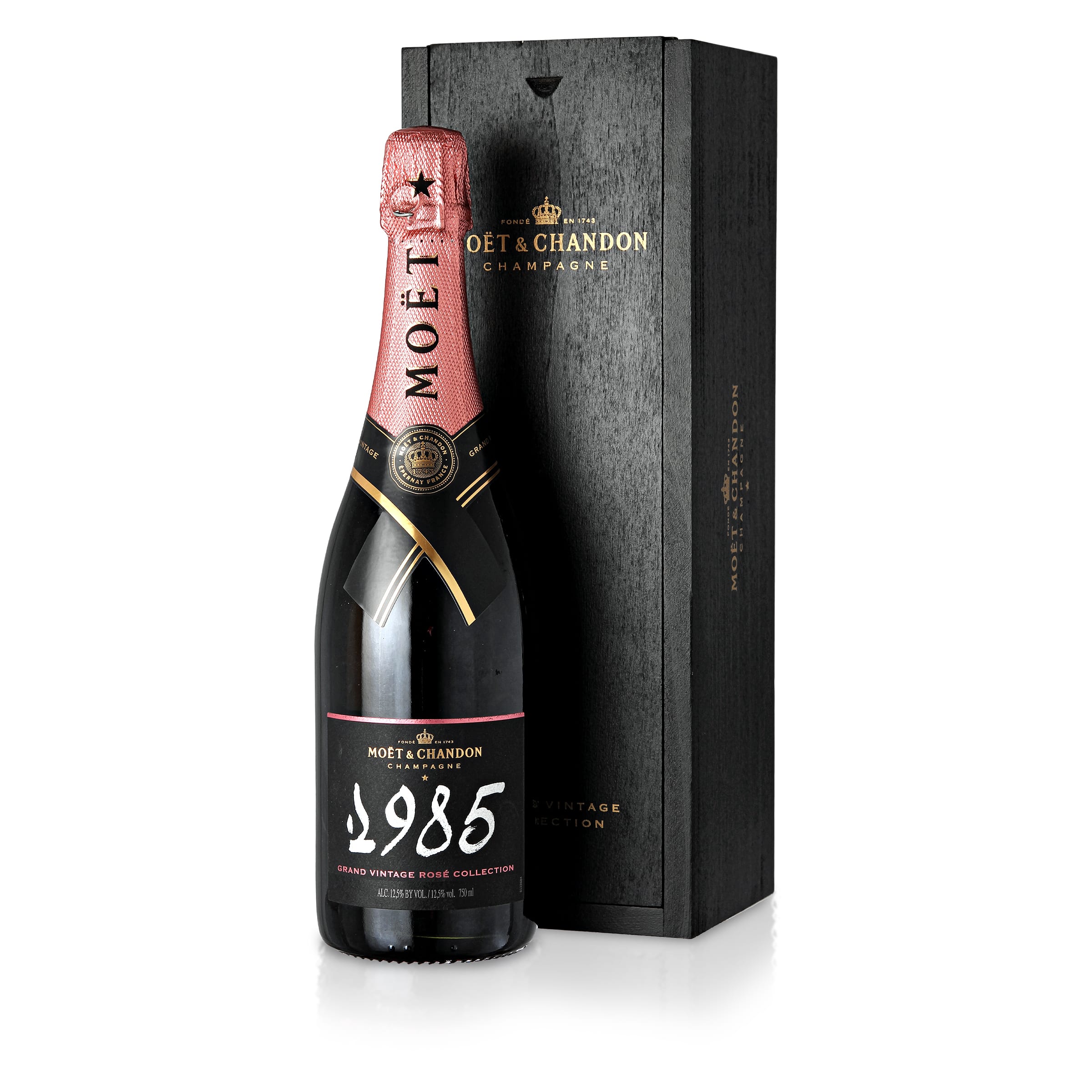 Moët & Chandon Grand Vintage Rosé 1985 Collection Champagner in Holzgeschenkbox