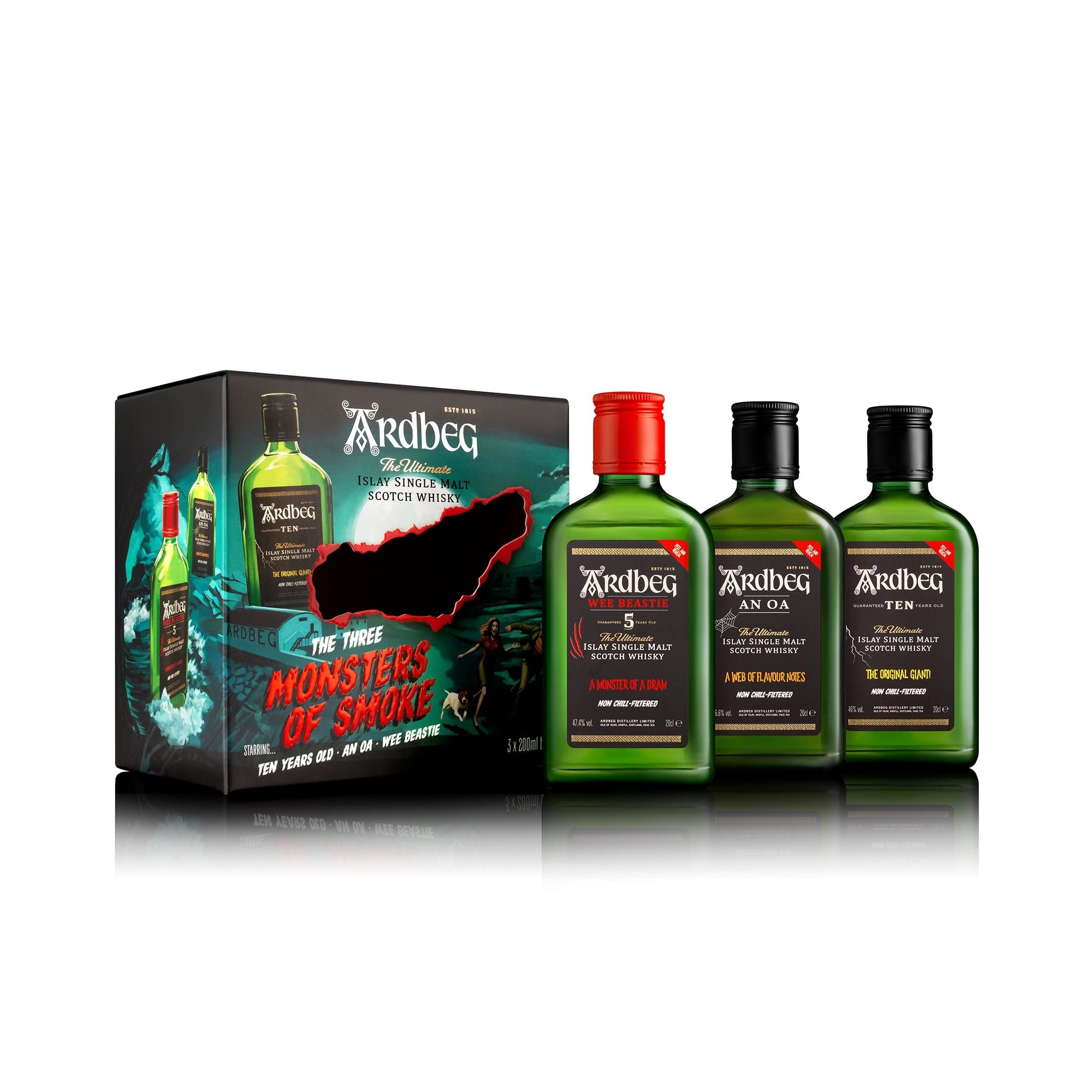 Ardbeg Monsters of Smoke Set - 3 Bottles (0.2L) in Gift Box