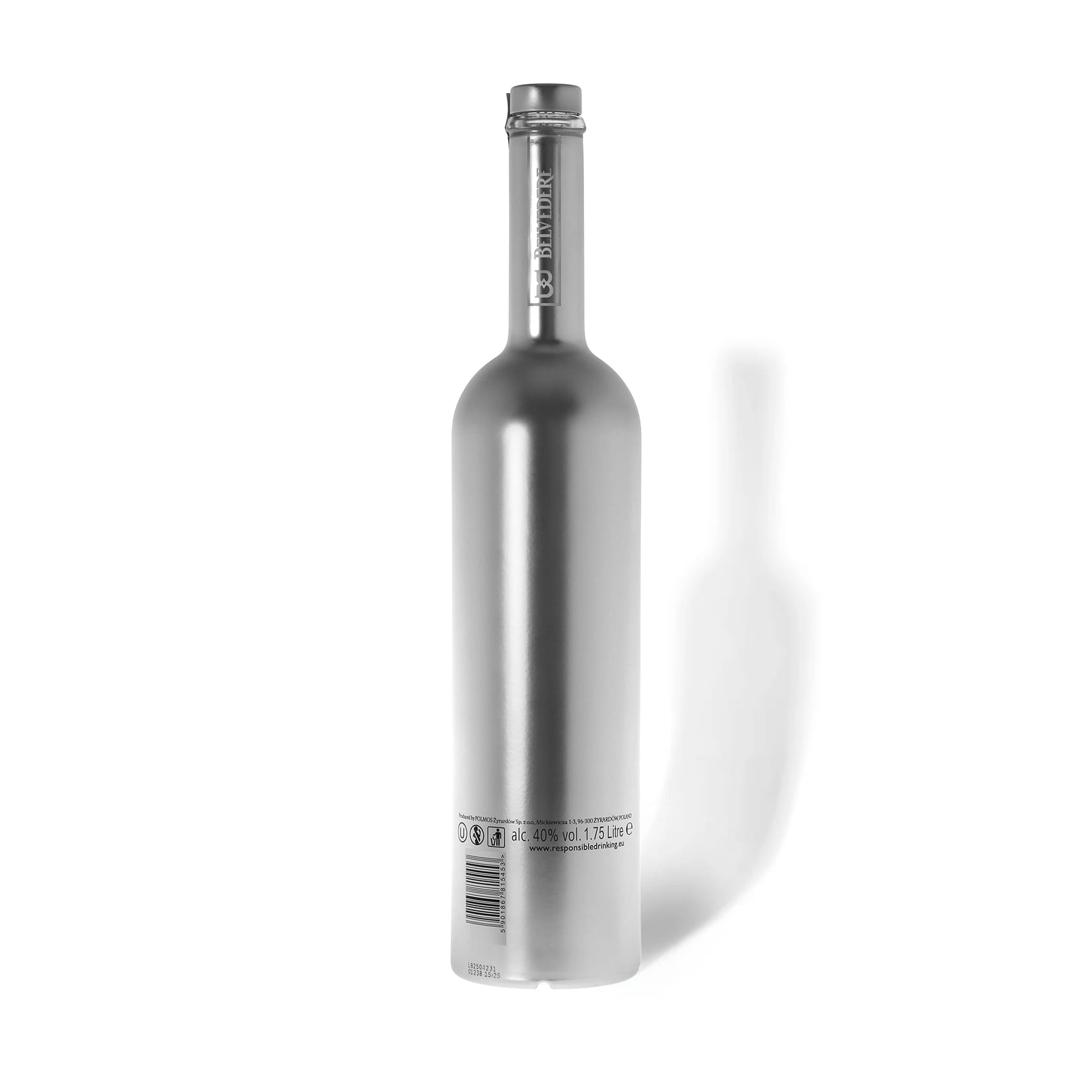 Belvedere Premium Vodka Bespoke Chrome Edition Magnum (1.75L) with LED illumination in the base