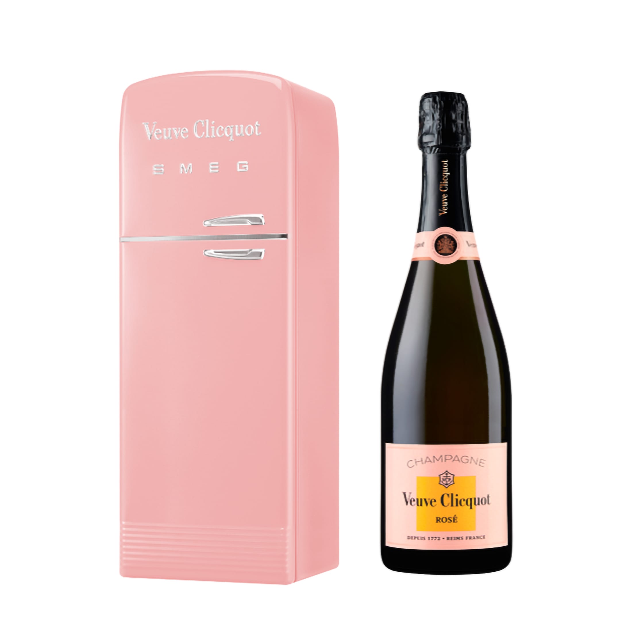 Veuve Clicquot Champagne Brut Rosé Cooler with Portable Ice Box Gift Packaging 750ml 12.5%