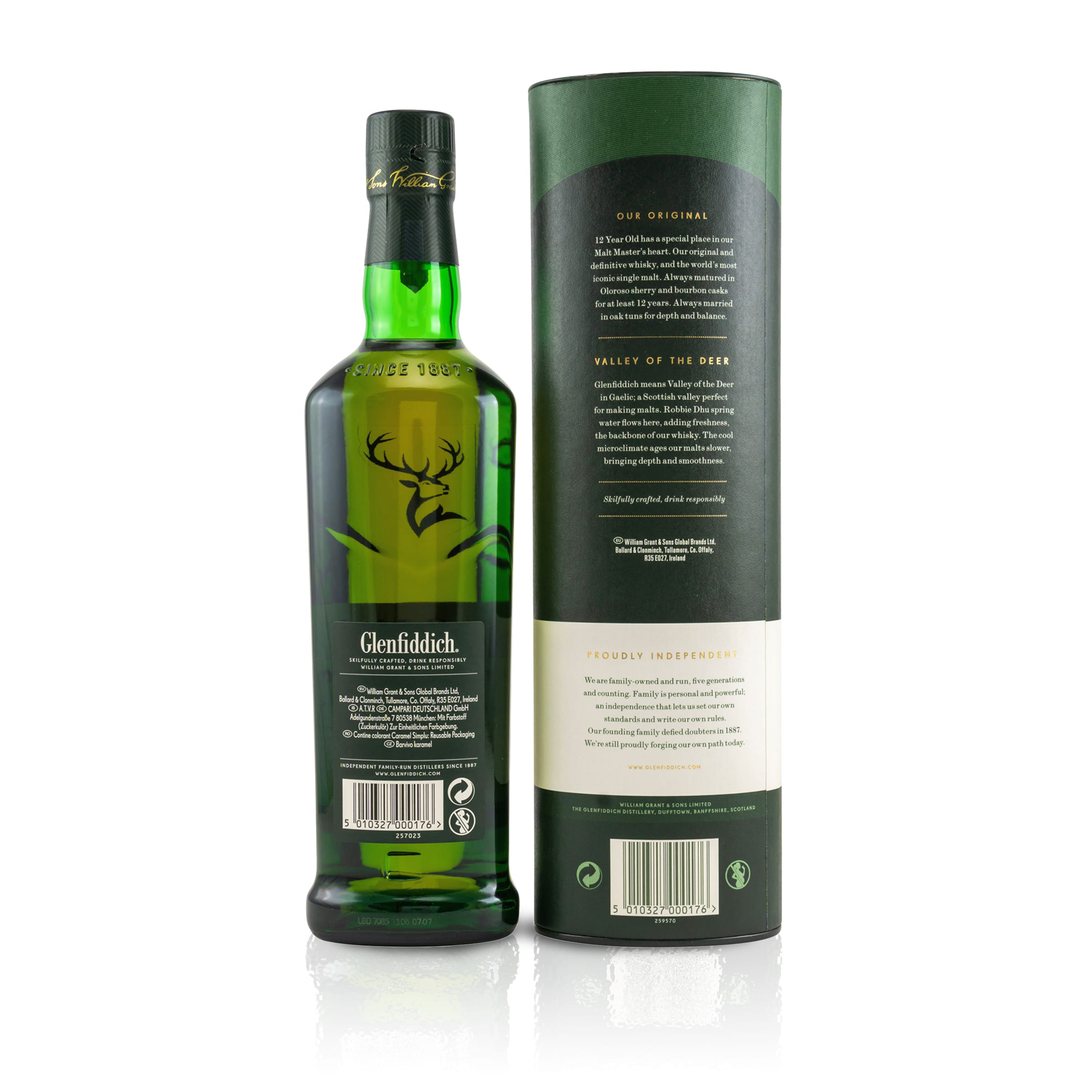 Glenfiddich 12 Jahre Single Malt Scotch Whisky - Neuware ohne Originalverpackung