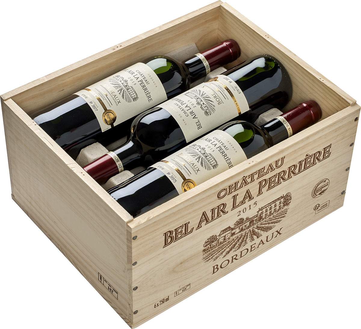 2021 Château Bel Air La Perriere AOC Bordeaux -in 6-bottle wooden case- Château Bel Air La Perriere Bordeaux/France 4.5 l