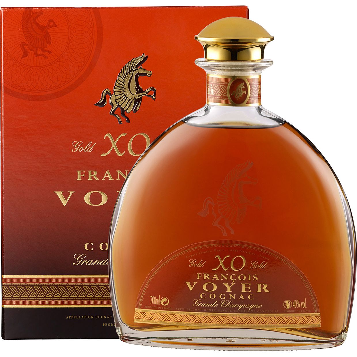 XO Gold François Voyer Cognac Grande Champagne François Voyer Charente/Frankreich 0,7 l