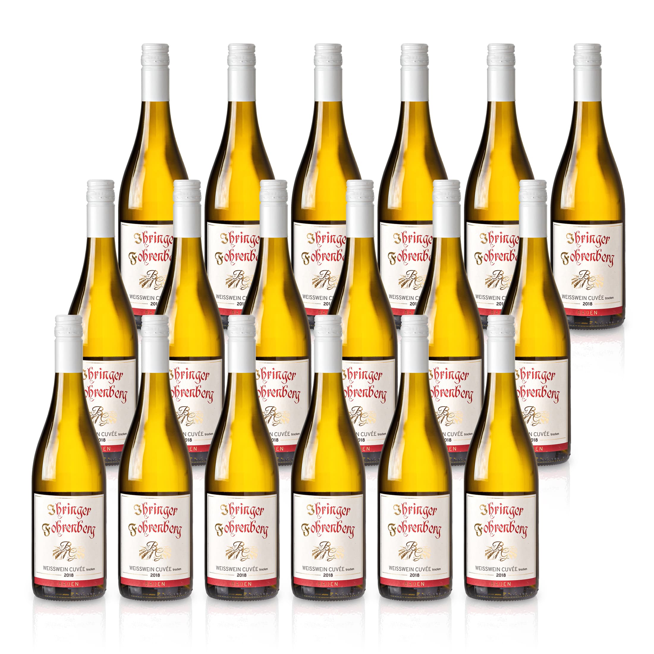 Dry white wine 2018 | Fruity-fresh blend of Pinot Gris, Pinot Blanc, Chardonnay | WBK Glatt - Ihringen am Kaiserstuhl/Baden, Germany