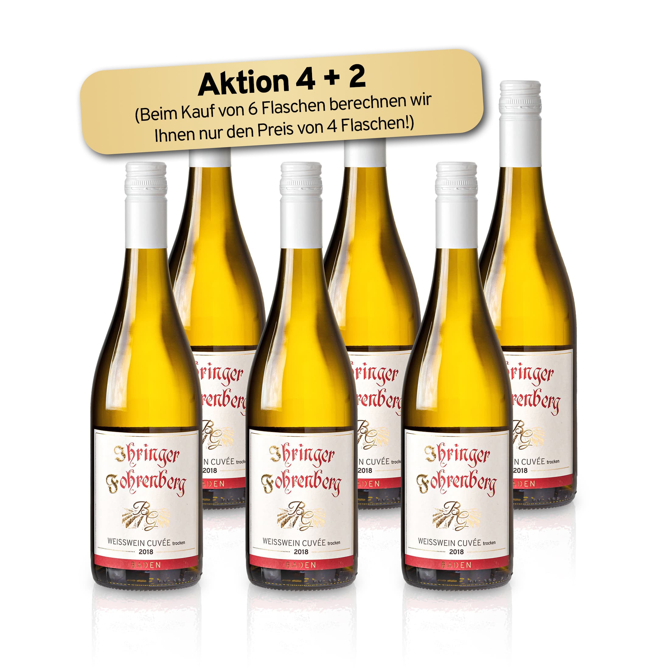 Dry white wine 2018 | Fruity-fresh blend of Pinot Gris, Pinot Blanc, Chardonnay | WBK Glatt - Ihringen am Kaiserstuhl/Baden, Germany