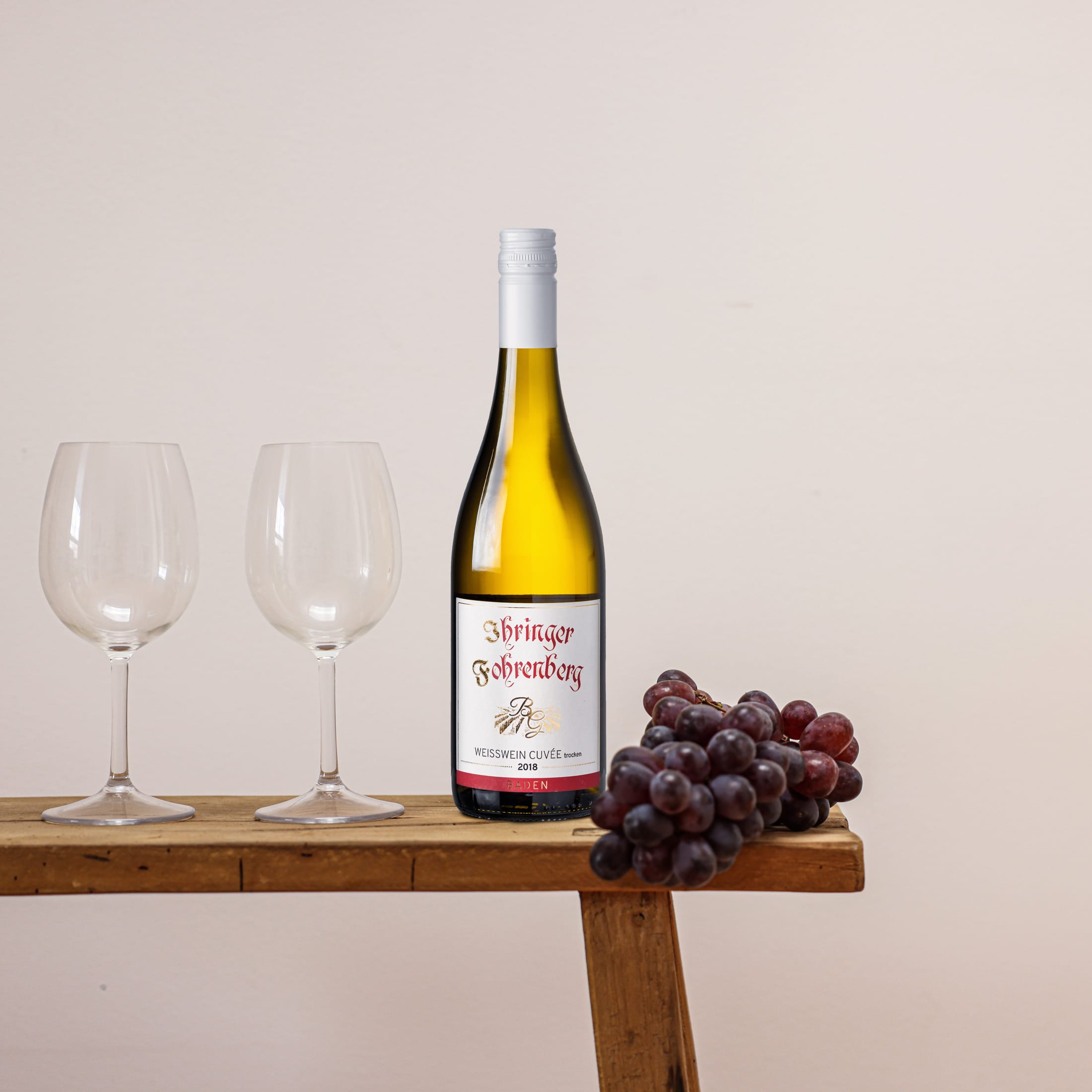 Dry white wine 2018 | Fruity-fresh blend of Pinot Gris, Pinot Blanc, Chardonnay | WBK Glatt - Ihringen am Kaiserstuhl/Baden, Germany