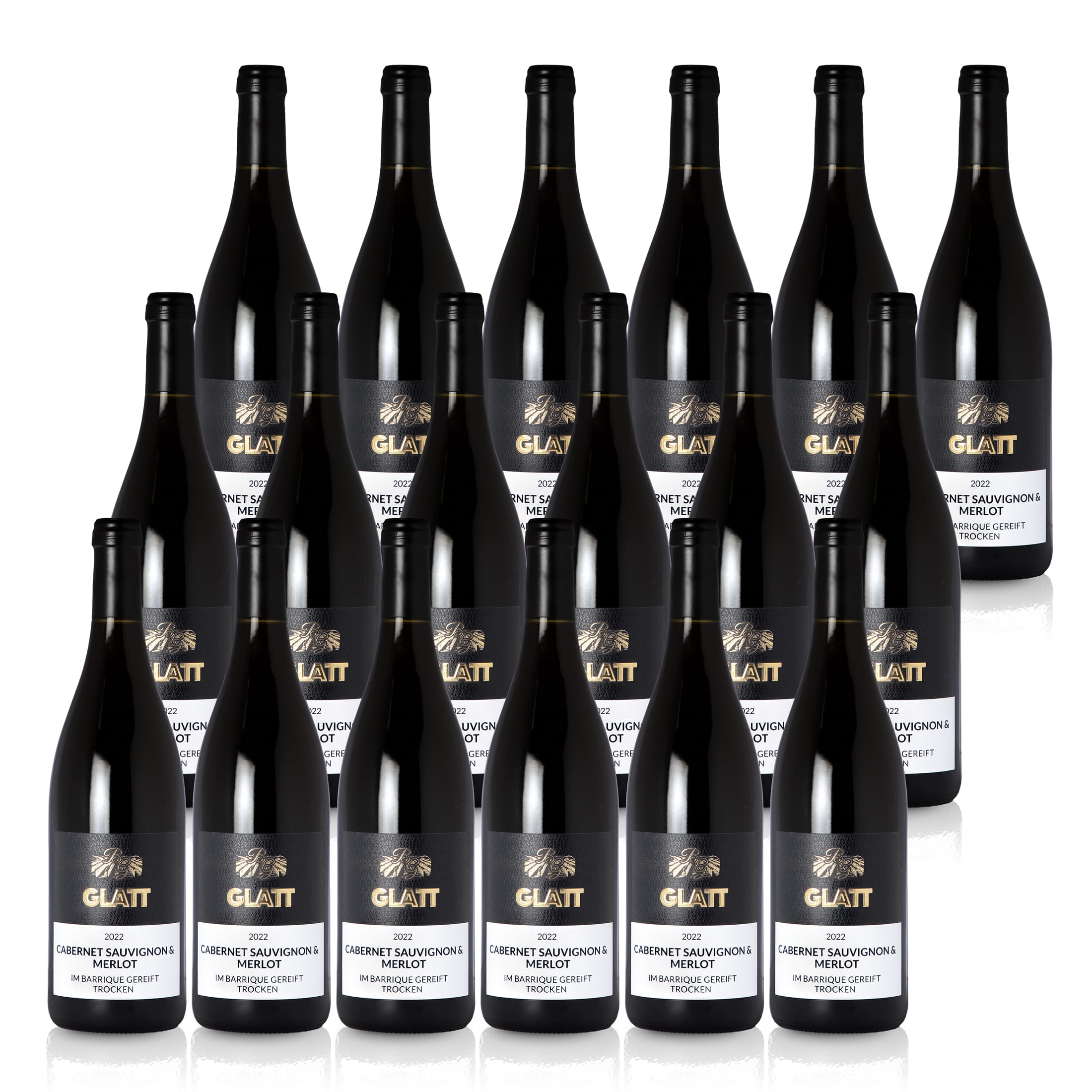 2022 Cabernet Sauvignon & Merlot Barrique Dry Red Wine • GLATT • Quality Wine from Kaiserstuhl/Baden, Germany