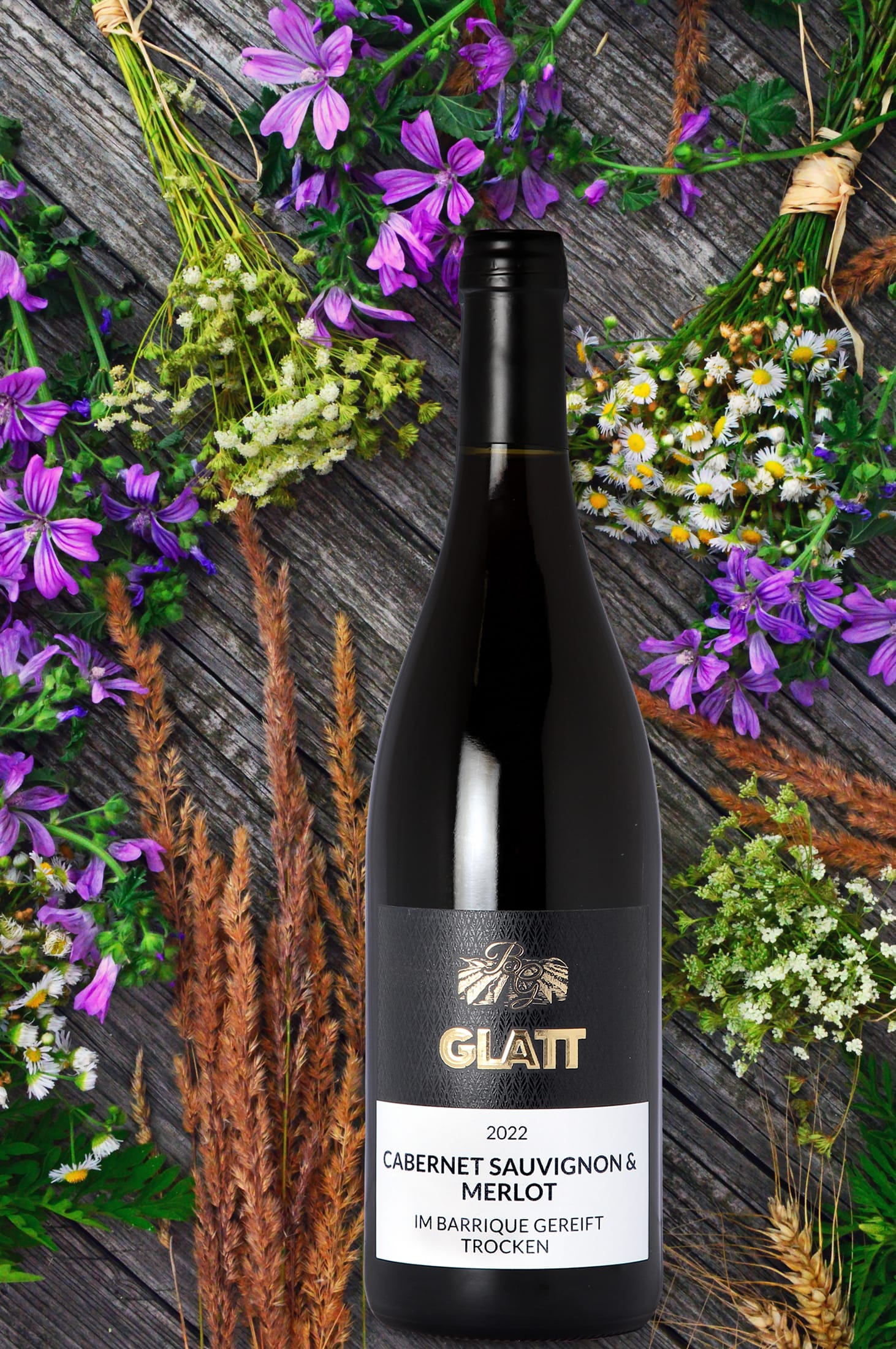 2022 Cabernet Sauvignon & Merlot Barrique Dry Red Wine • GLATT • Quality Wine from Kaiserstuhl/Baden, Germany