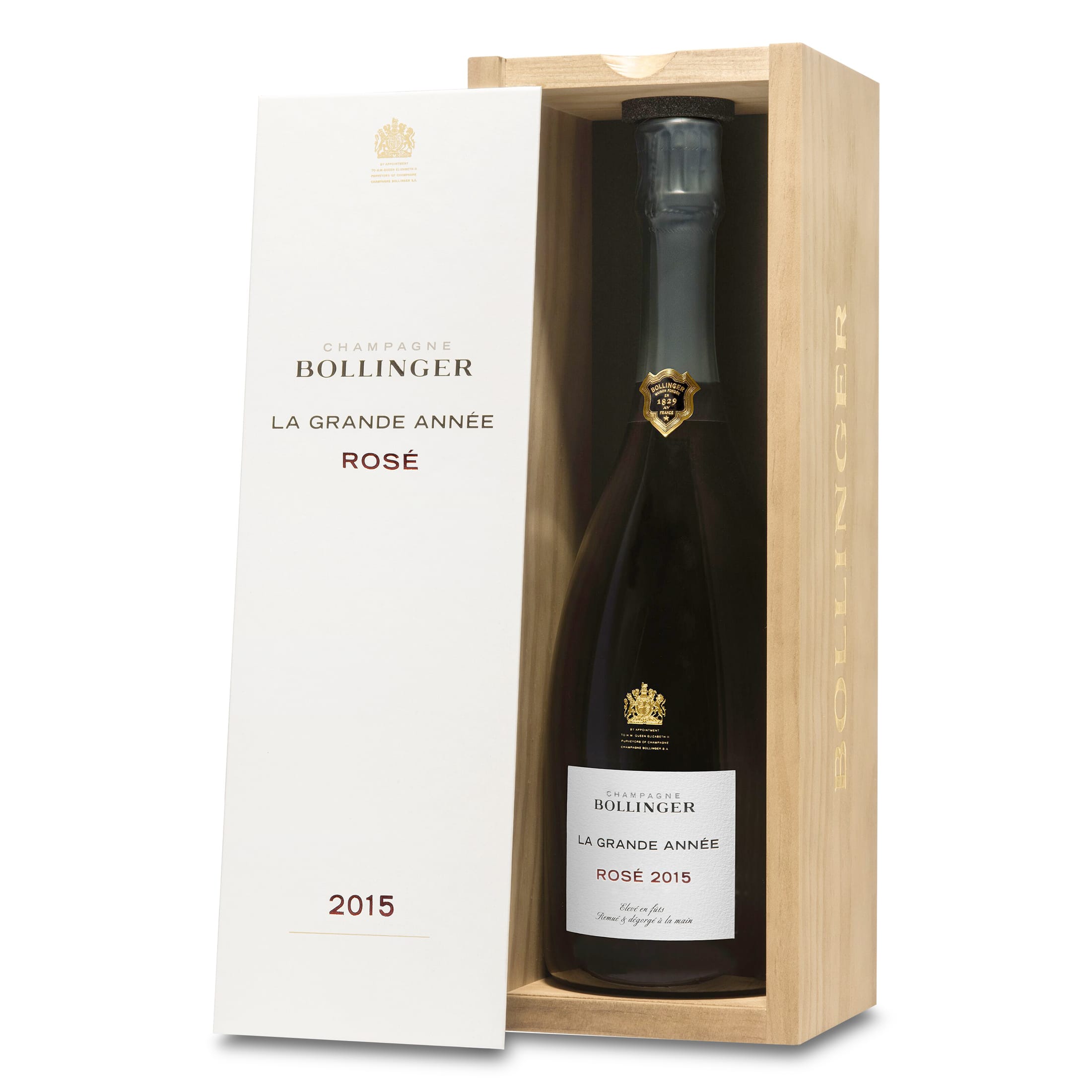 Bollinger La Grande Année Rosé 2015 Champagne in Wooden Box750 ml