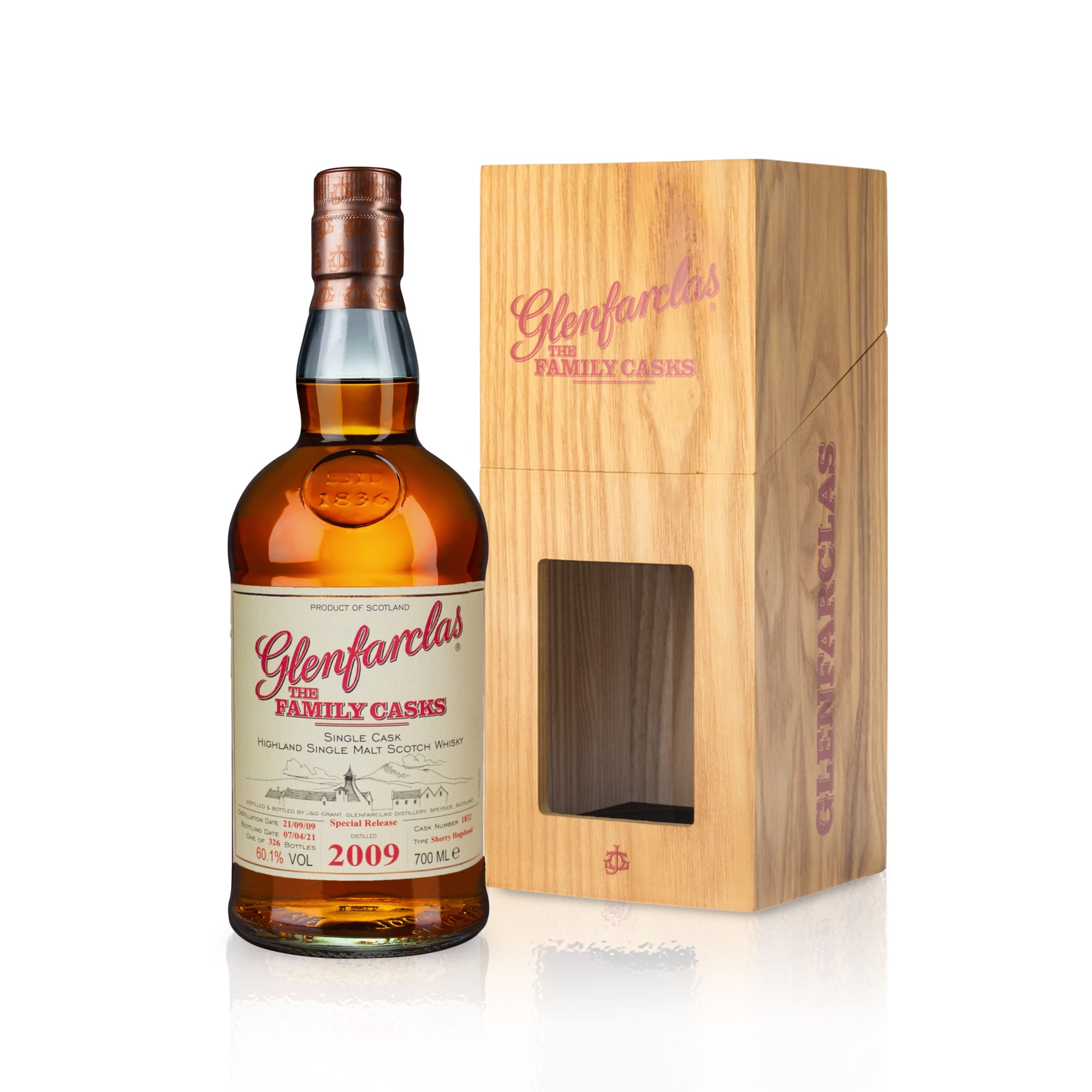 Glenfarclas Vintage 2009 · The Family Casks Series · 60.1% vol. #1832