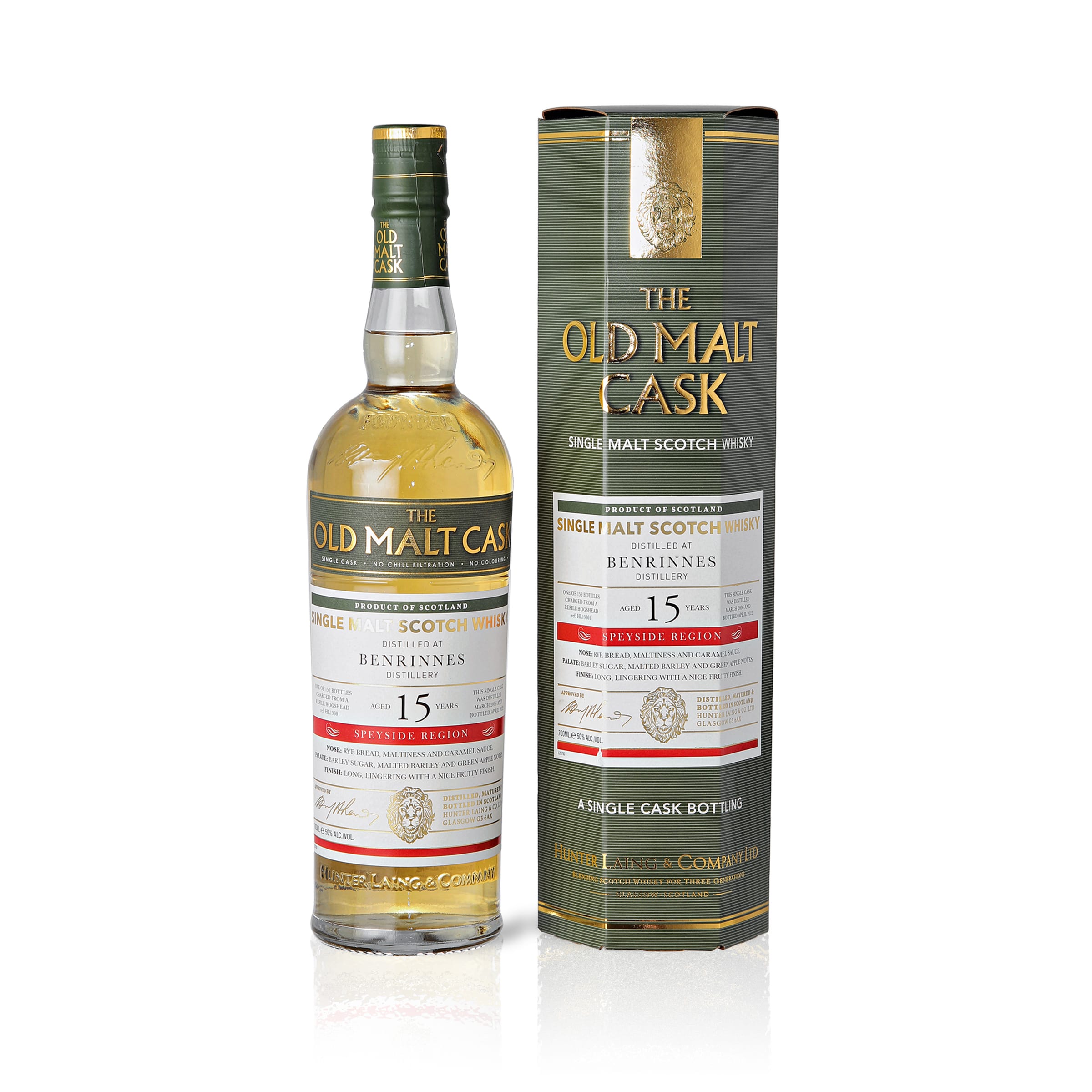 Benrinnes 2005/2022 - 15 Years Old - 50% Vol. - Hunter Laing - Old Malt Cask - OMC3028
