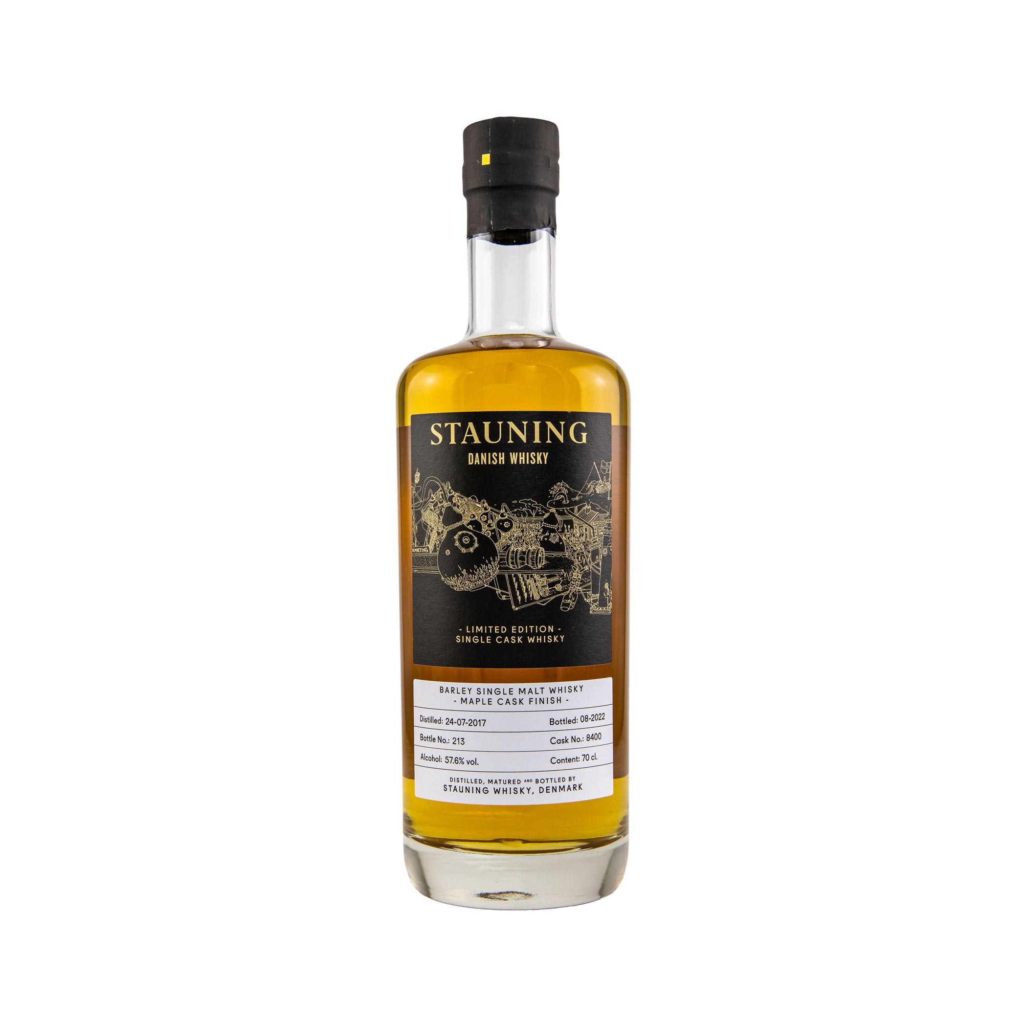 Stauning Danish Whisky - Barley 2017/2022 – Maple Syrup Cask Finish - Exclusively bottled for Kirsch Import