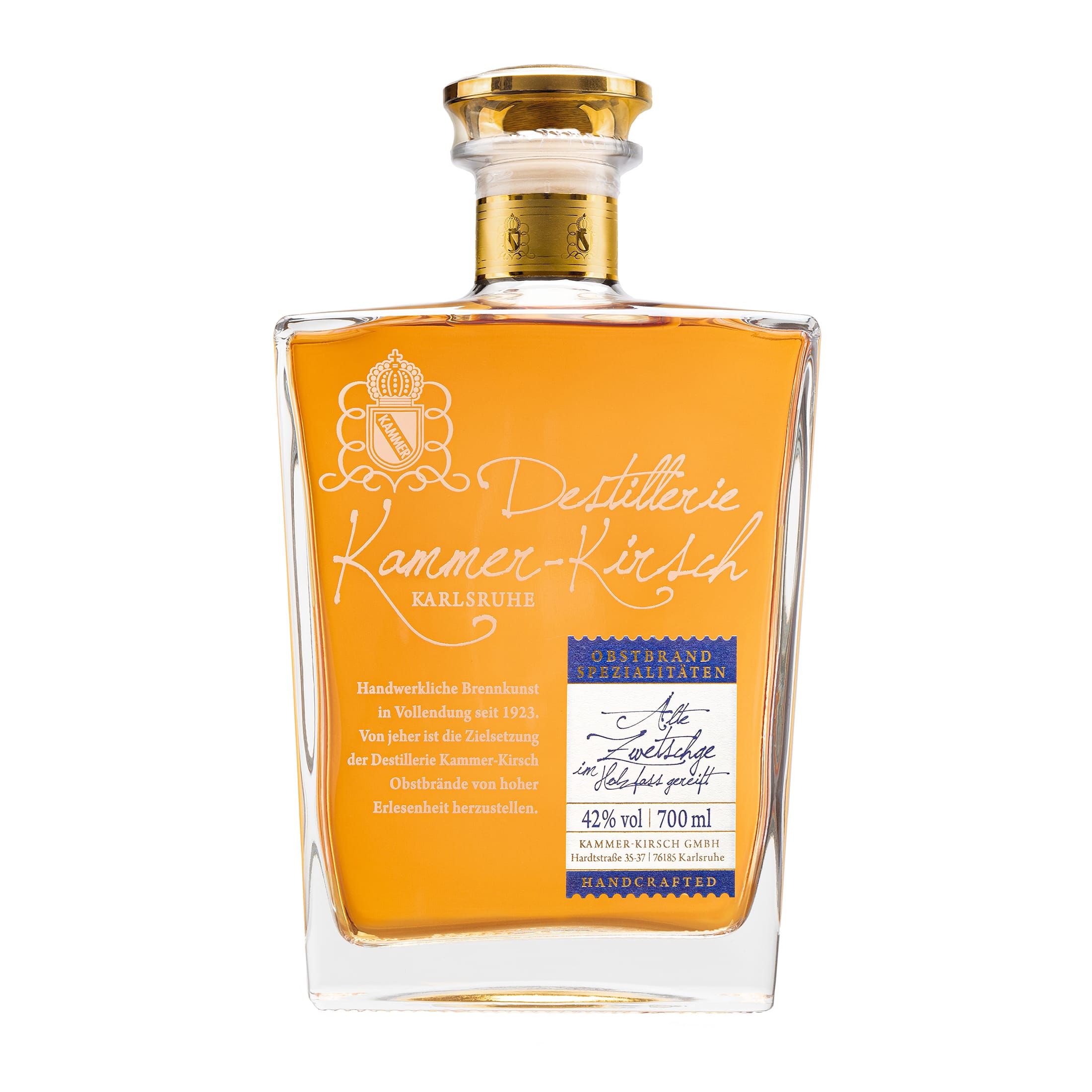 Old Plum Matured in Wooden Barrels - Gourmet Fruit Brandy - Distillery Kammer-Kirsch