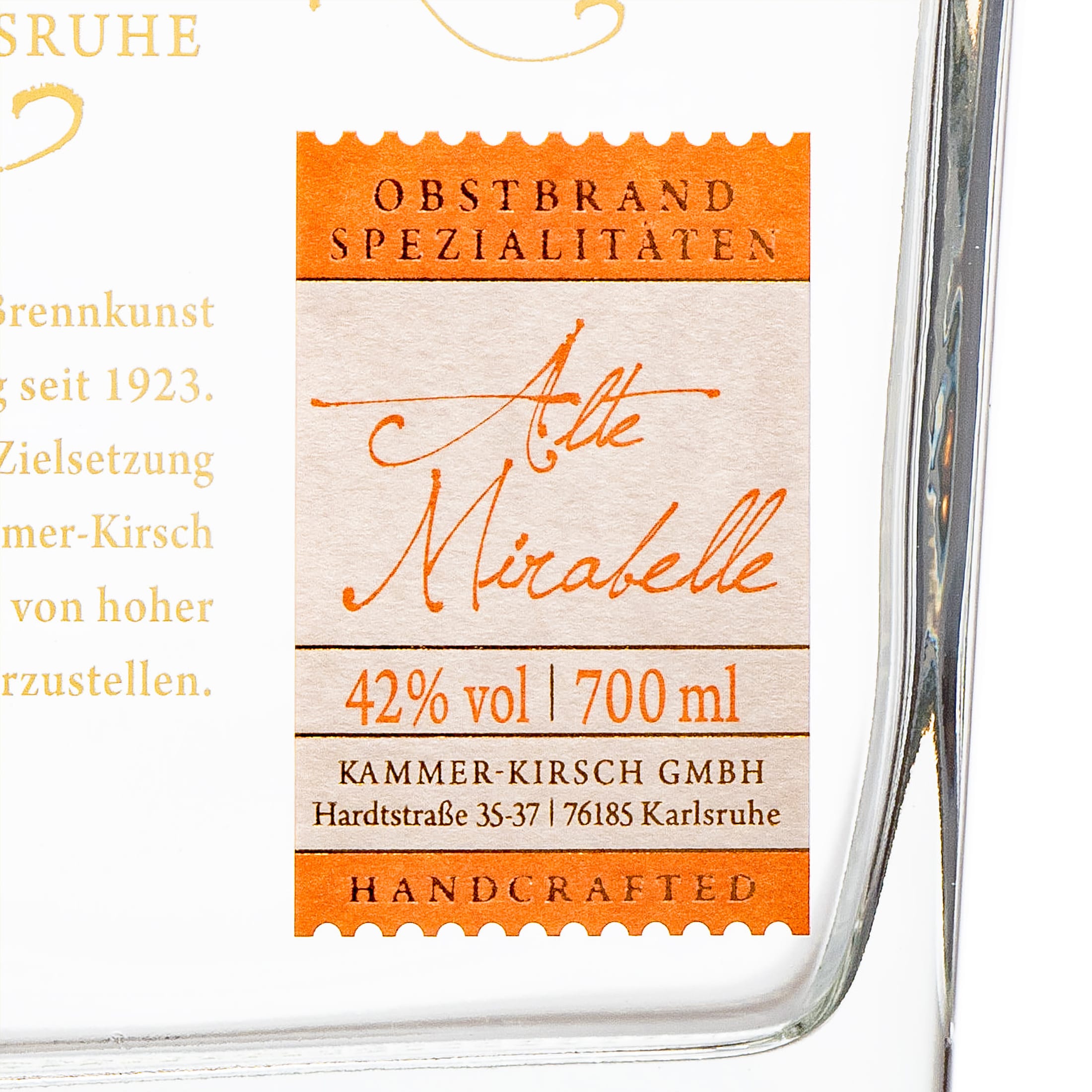 Aged Mirabelle Plum Brandy - Distillery Kammer-Kirsch