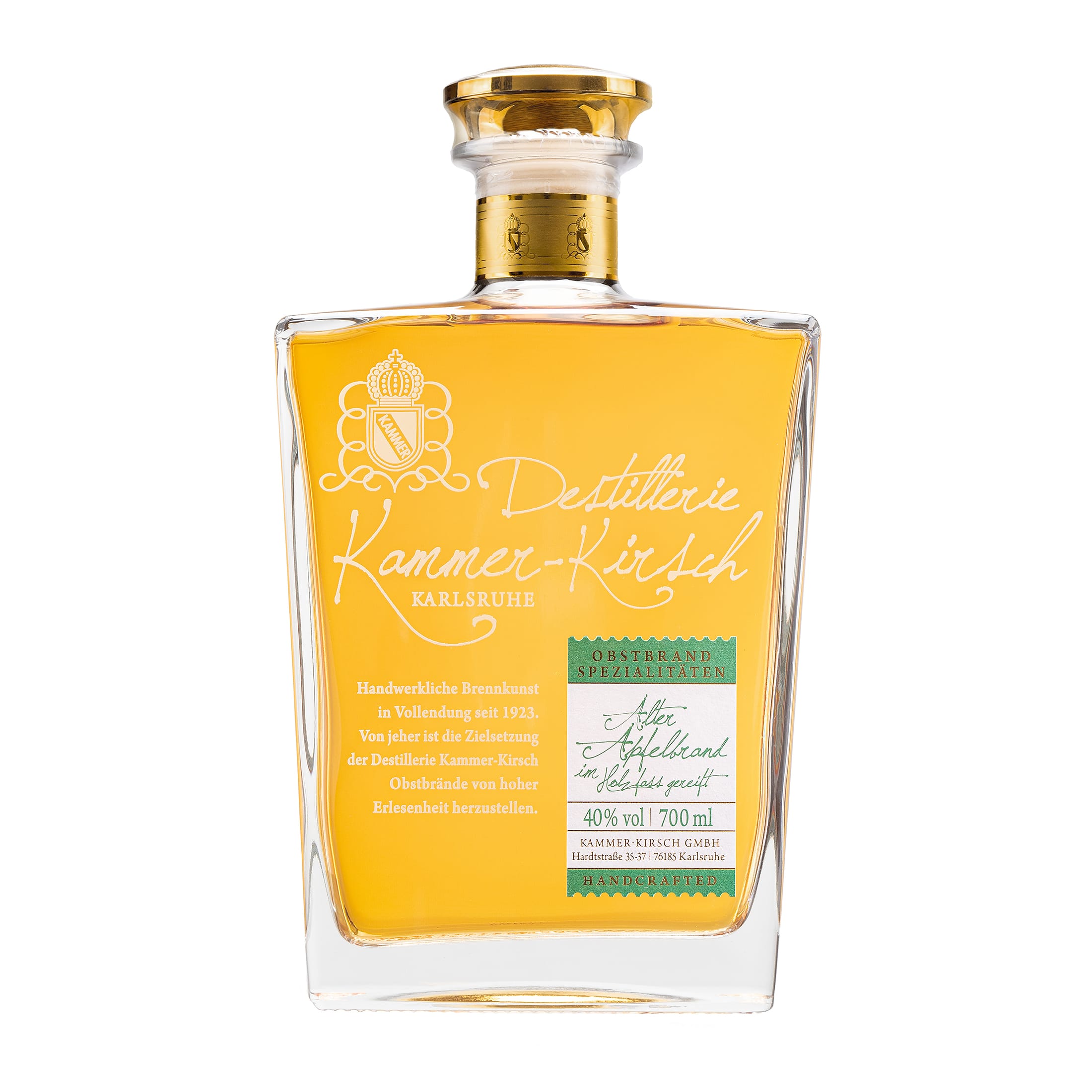 Aged apple brandy matured in oak barrels - Gourmet fruit brandy - Kammer-Kirsch Distillery