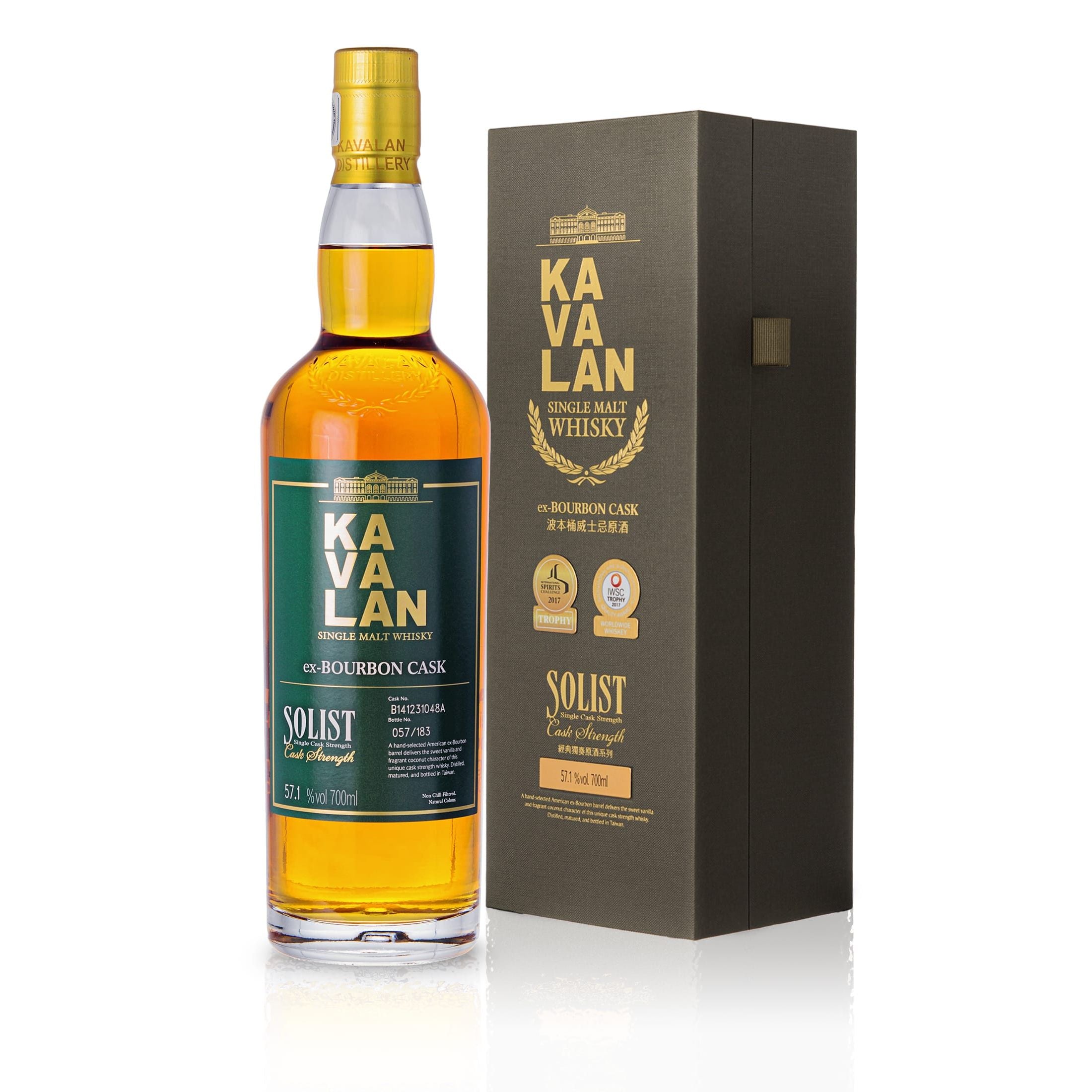 Kavalan Solist ex-Bourbon Cask 57.8% vol. Cask Strength
