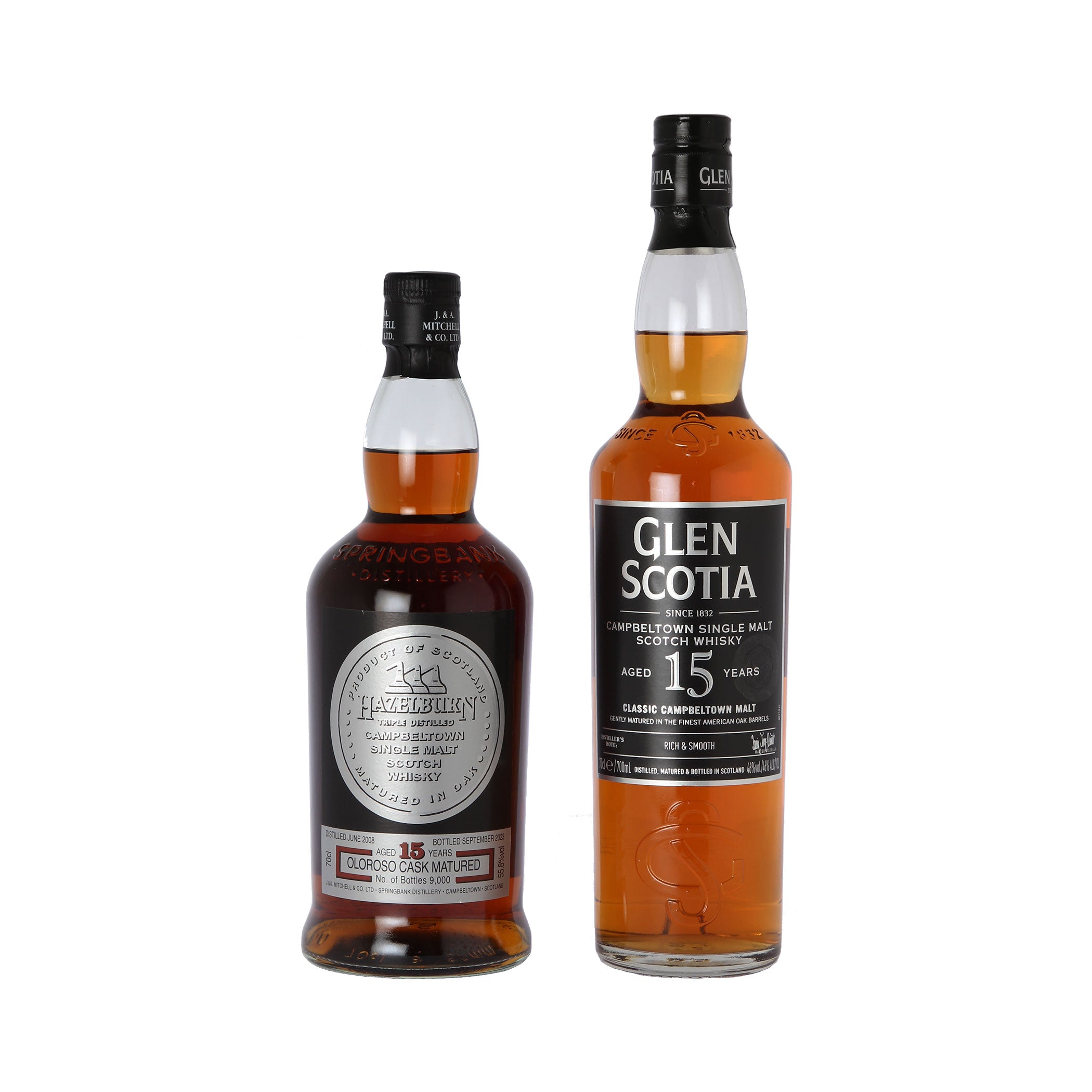 Hazelburn 15 - Glen Scotia 15 - Campbeltown Set