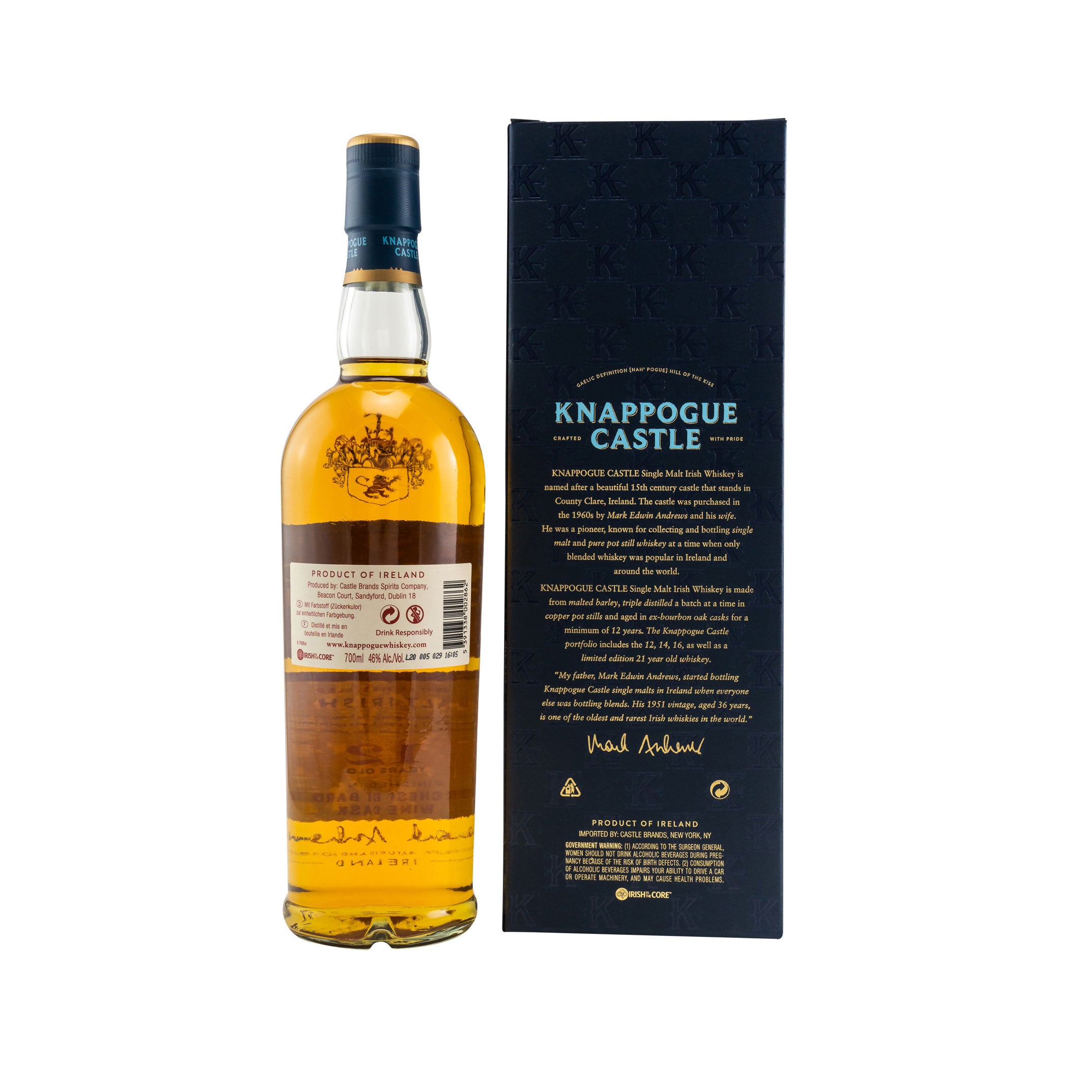 Knappogue Castle Barolo Finish 12 YO 46% 0.7L