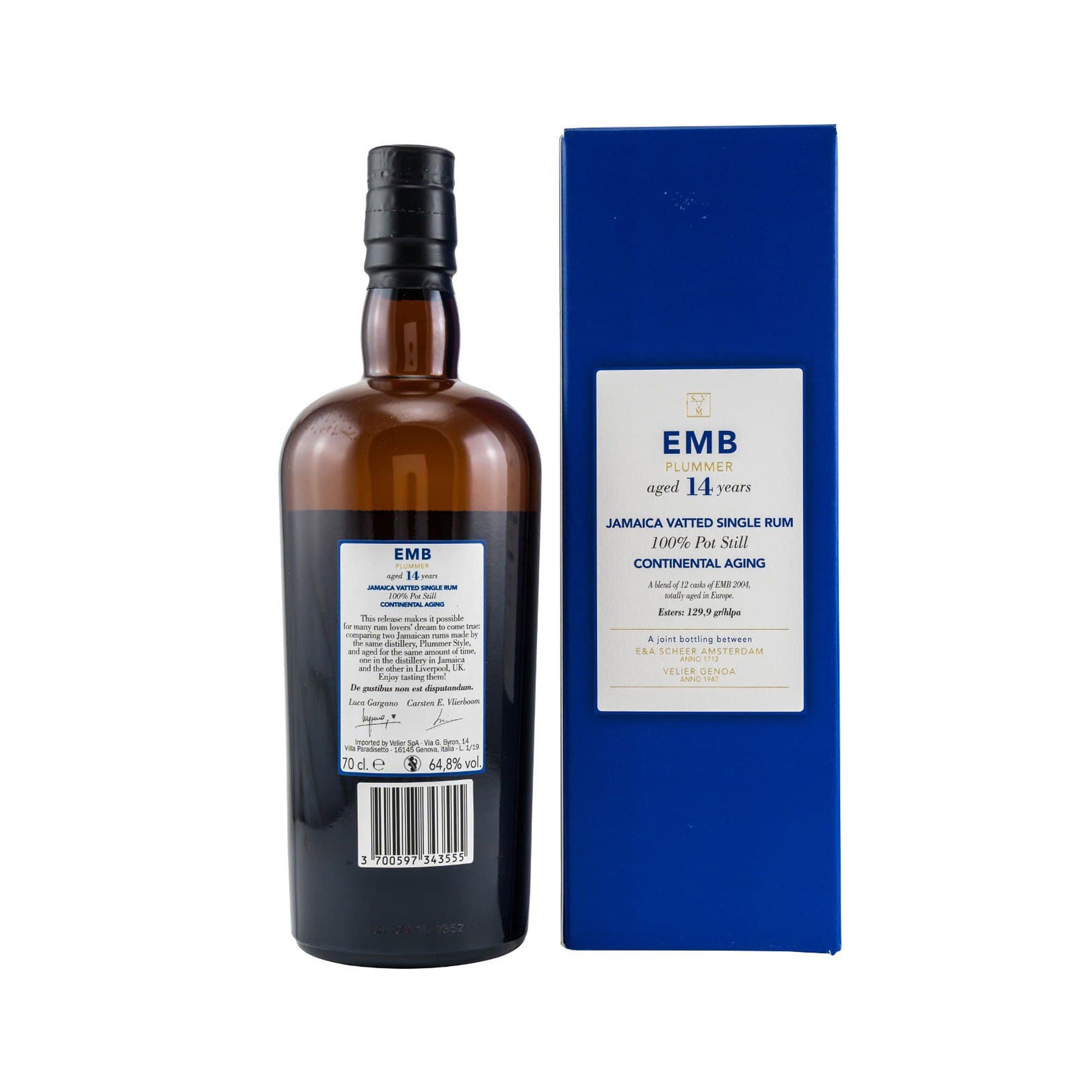 EMB Plummer 14 Jahre – Continental Aging - Scheer Velier Main Jamaica Vatted Single Rum