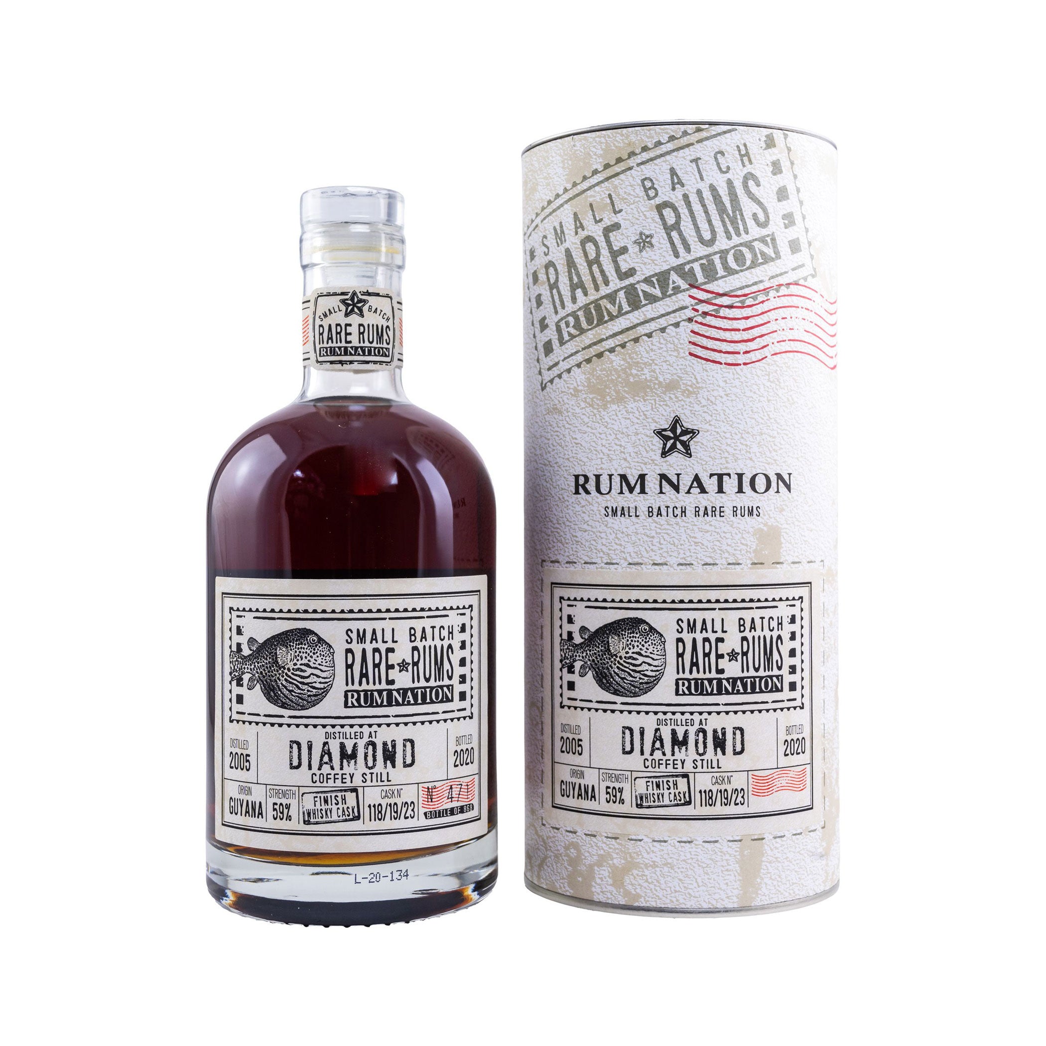 Rum Nation Diamond 15 Jahre 2005/2020 Whisky Finish 59% vol. in Geschenkbox 0,7L