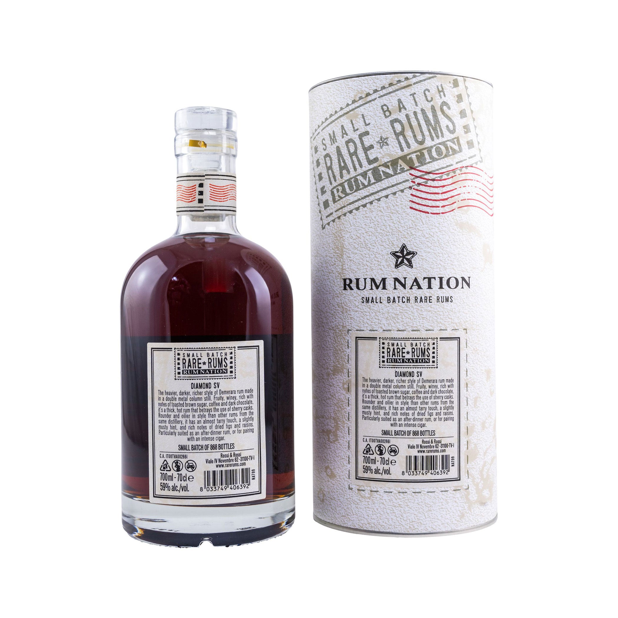 Rum Nation Diamond 15 Jahre 2005/2020 Whisky Finish 59% vol. in Geschenkbox 0,7L