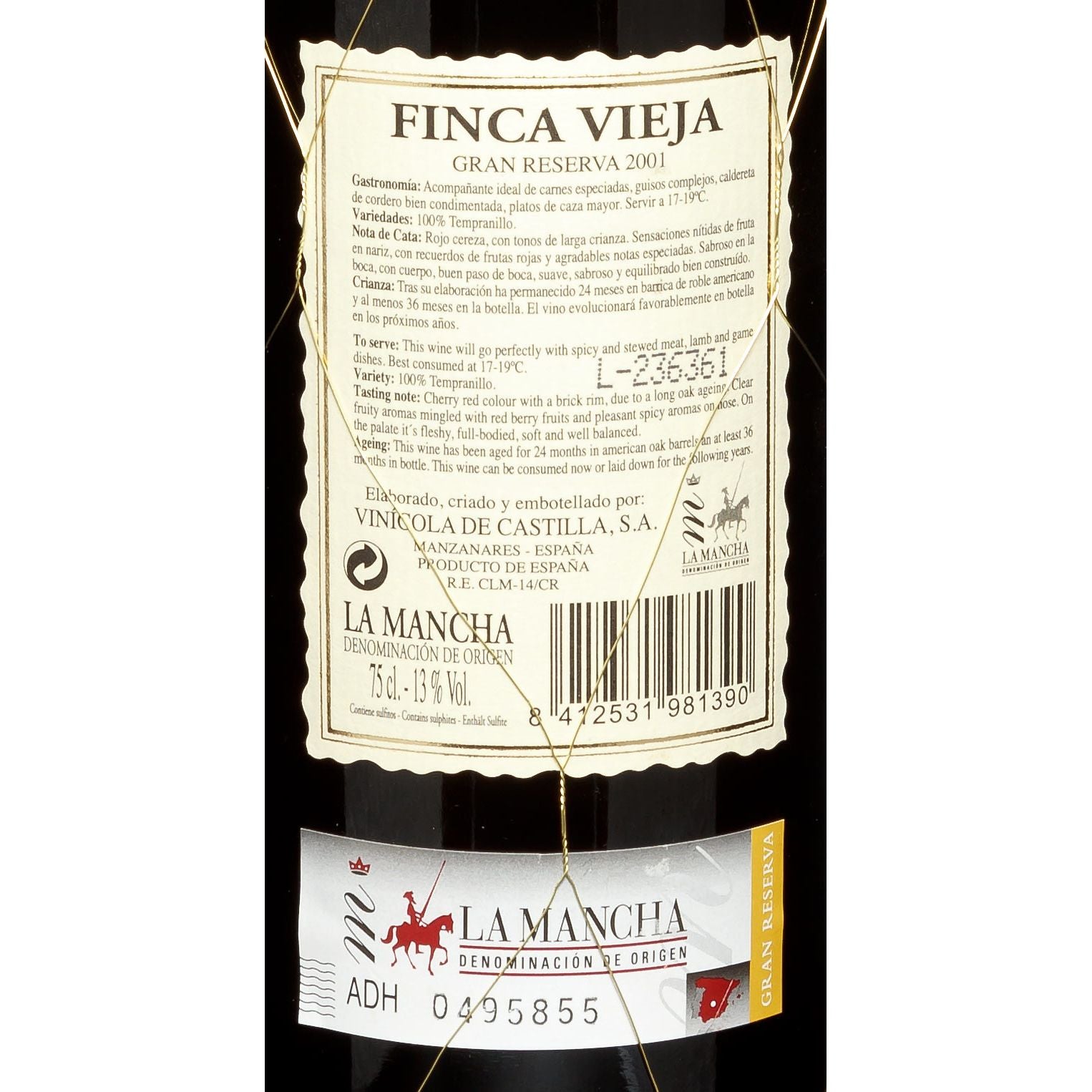 2001 Finca Vieja Grand Reserva D.O. La Mancha