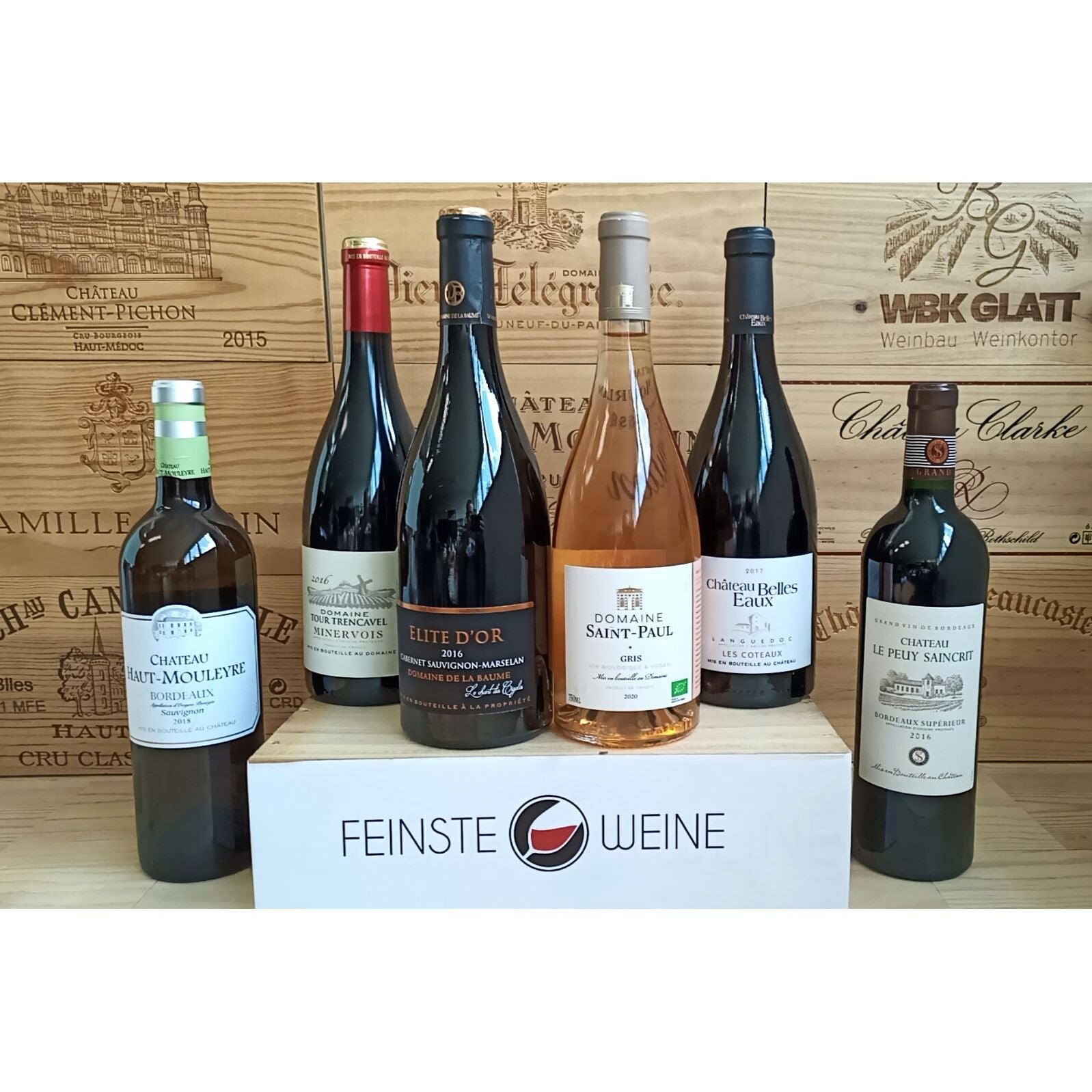 Feinste Weine - Weinselektion 6er Frankreich - Bordeaux / Pays DO'C Restposten #2