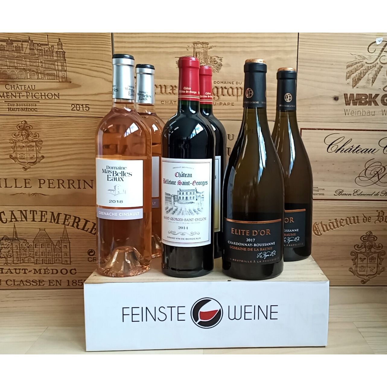 Feinste Weine - Weinselektion 6er Frankreich - Bordeaux / Pays d'Oc