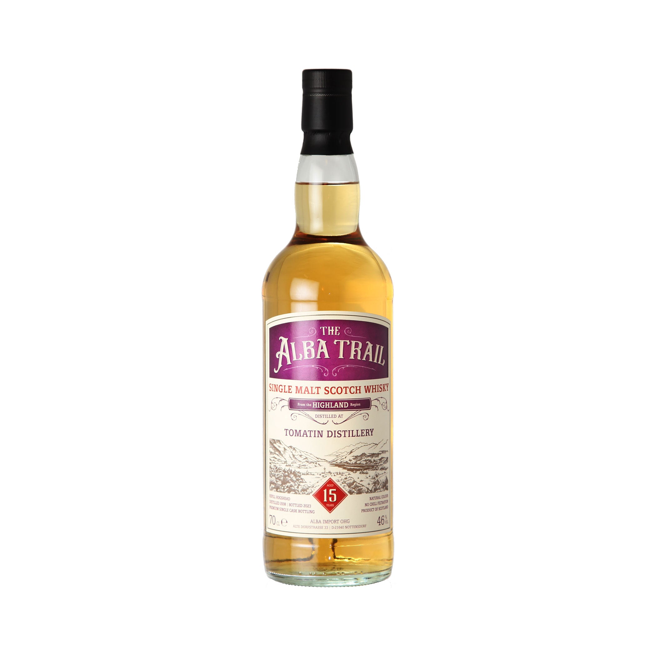 Tomatin 2008/2023 15 Years Old - Refill Hogshead - Highland Single Malt Scotch Whisky - The Alba Trail