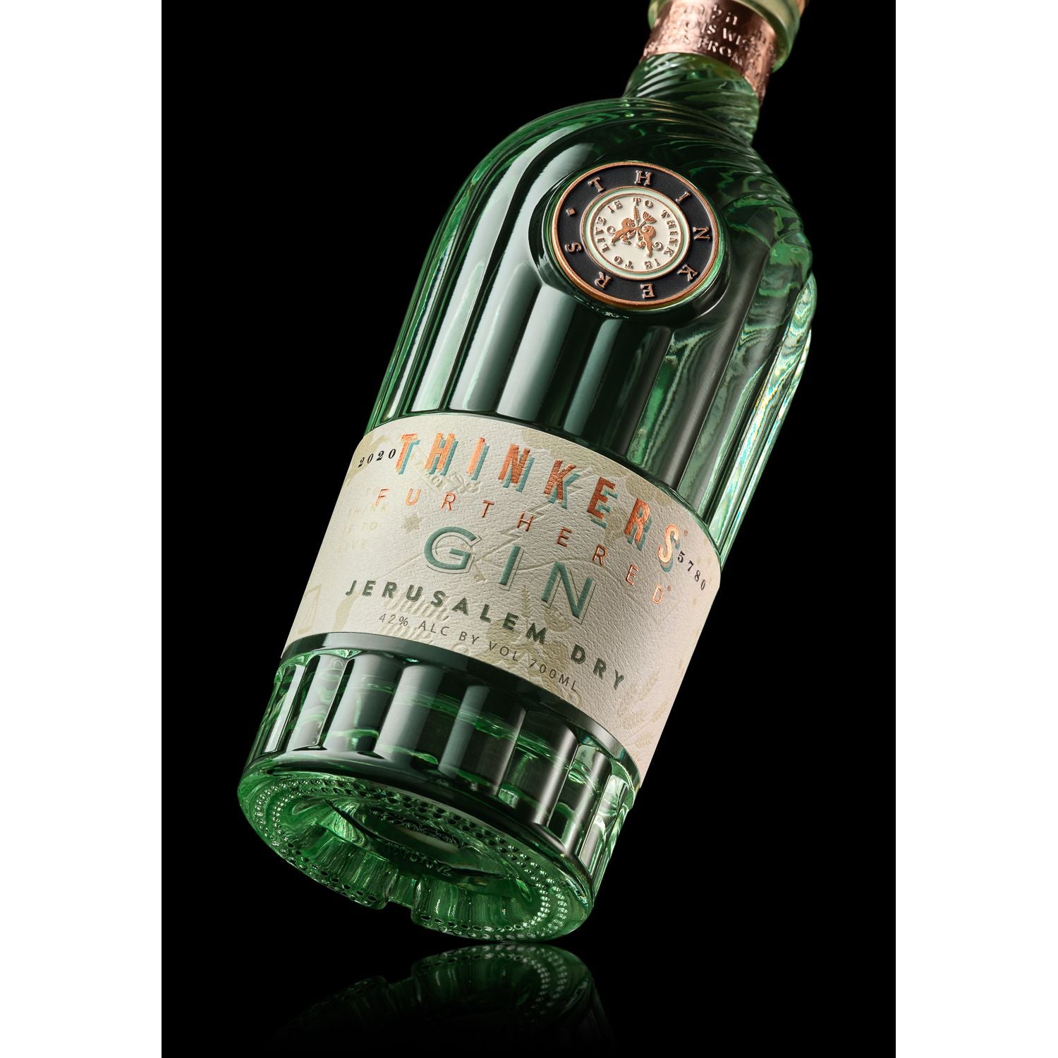 Thinkers Premium Jerusalem Gin - Handgefertigt mit Botanicals – 700ml, 42% vol