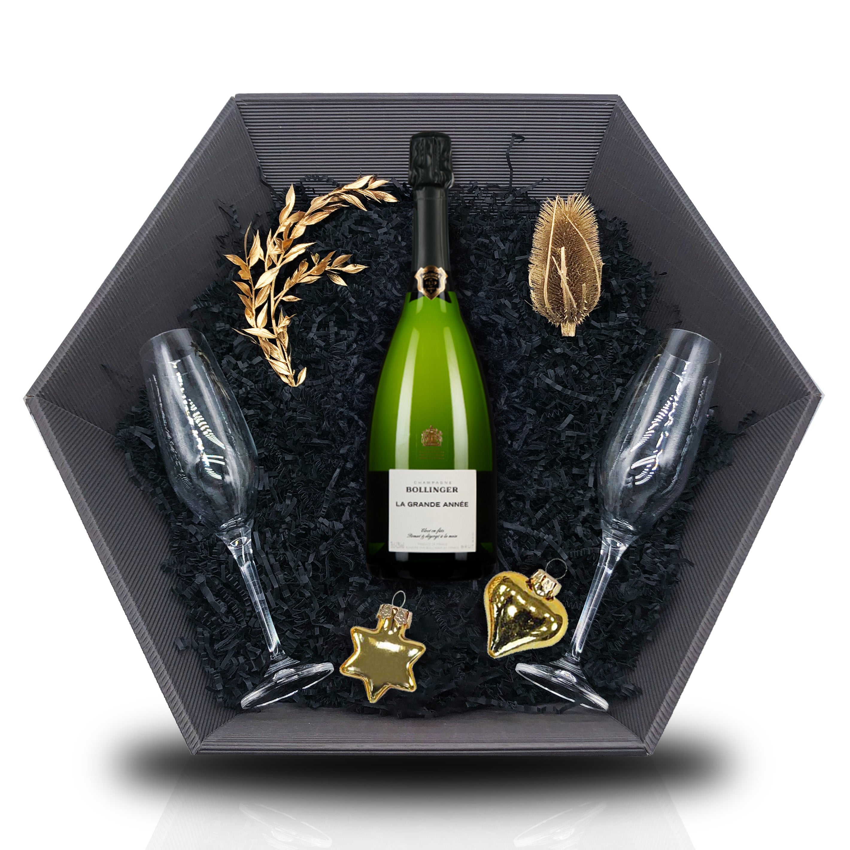 Bollinger La Grande Anneé 2015 in Holzkiste 0,75L 12,5% Vol Giftbasket