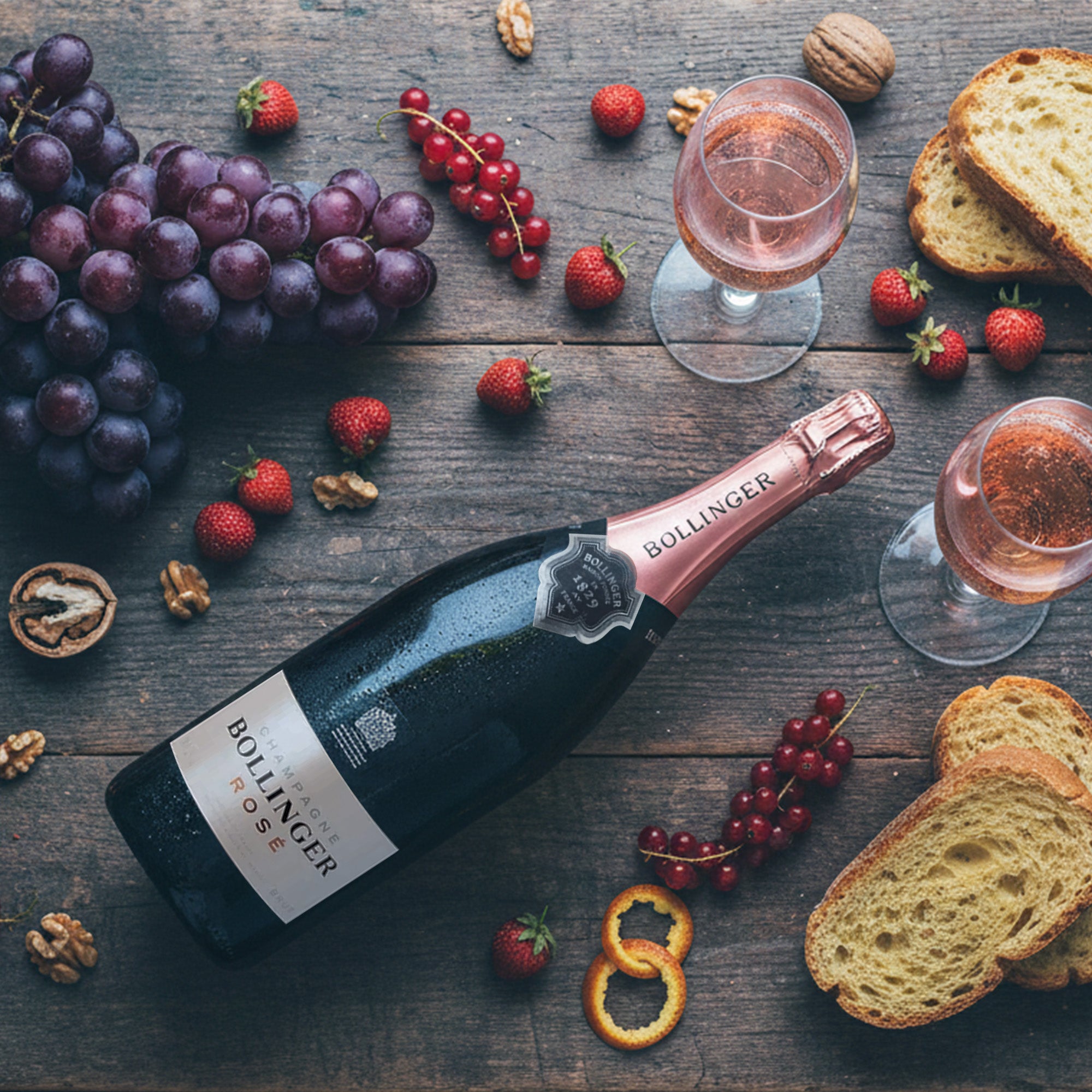 Bollinger Rosé Champagner Brut in Holzkiste 3l