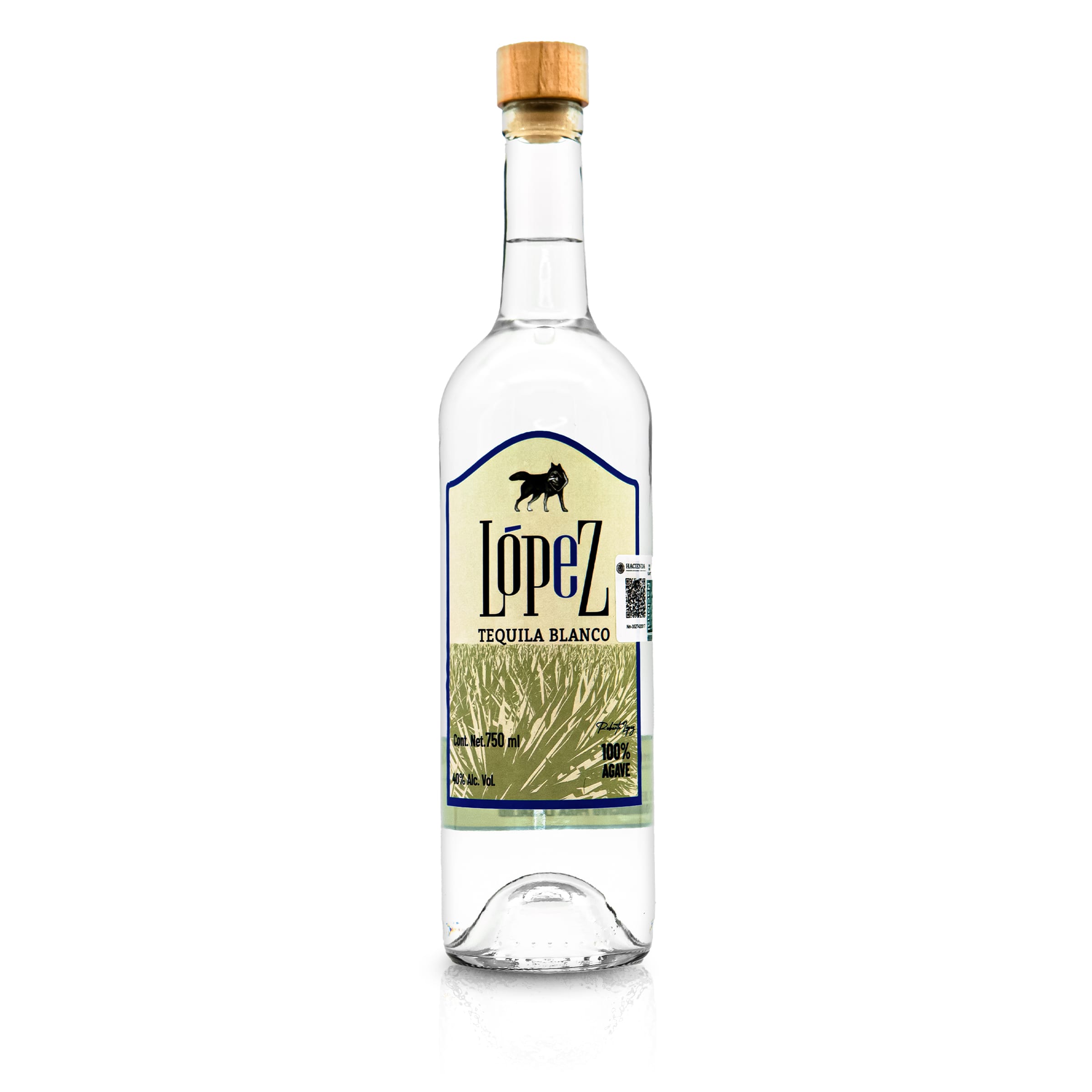 Lopez Tequila Blanco, 100% Agave - 700ml, 40% vol – Herbal-floral notes & silky finish