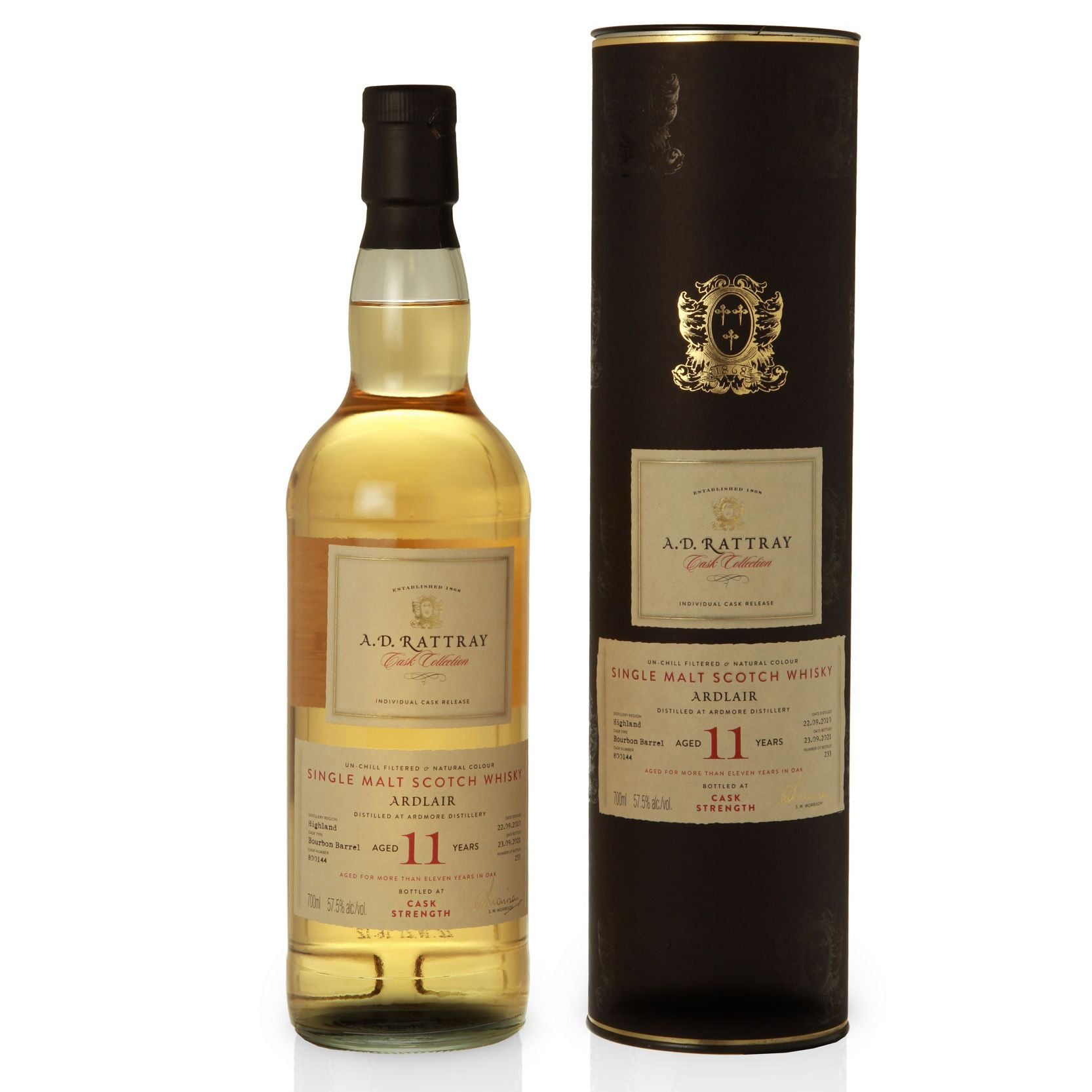 Ardlair, 2010, 11 Jahre, Bourbon Barrel - A.D. RATTRAY – Cask Collection -