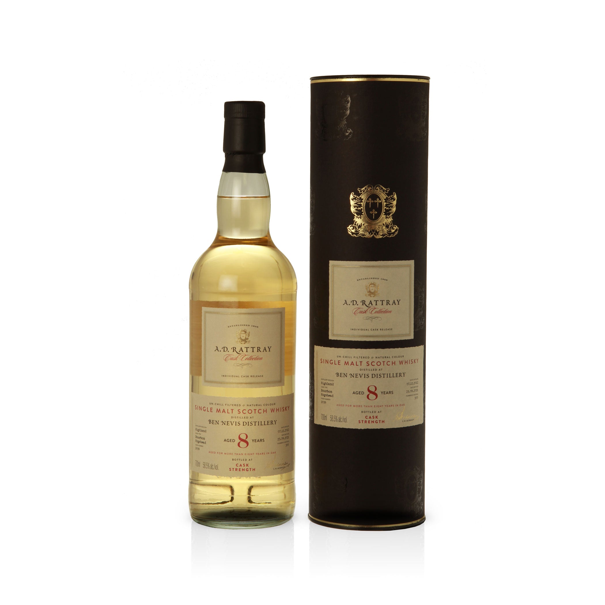 Ben Nevis, 2012, 8 Jahre, Bourbon Hogshead - A.D. RATTRAY – Cask Collection -