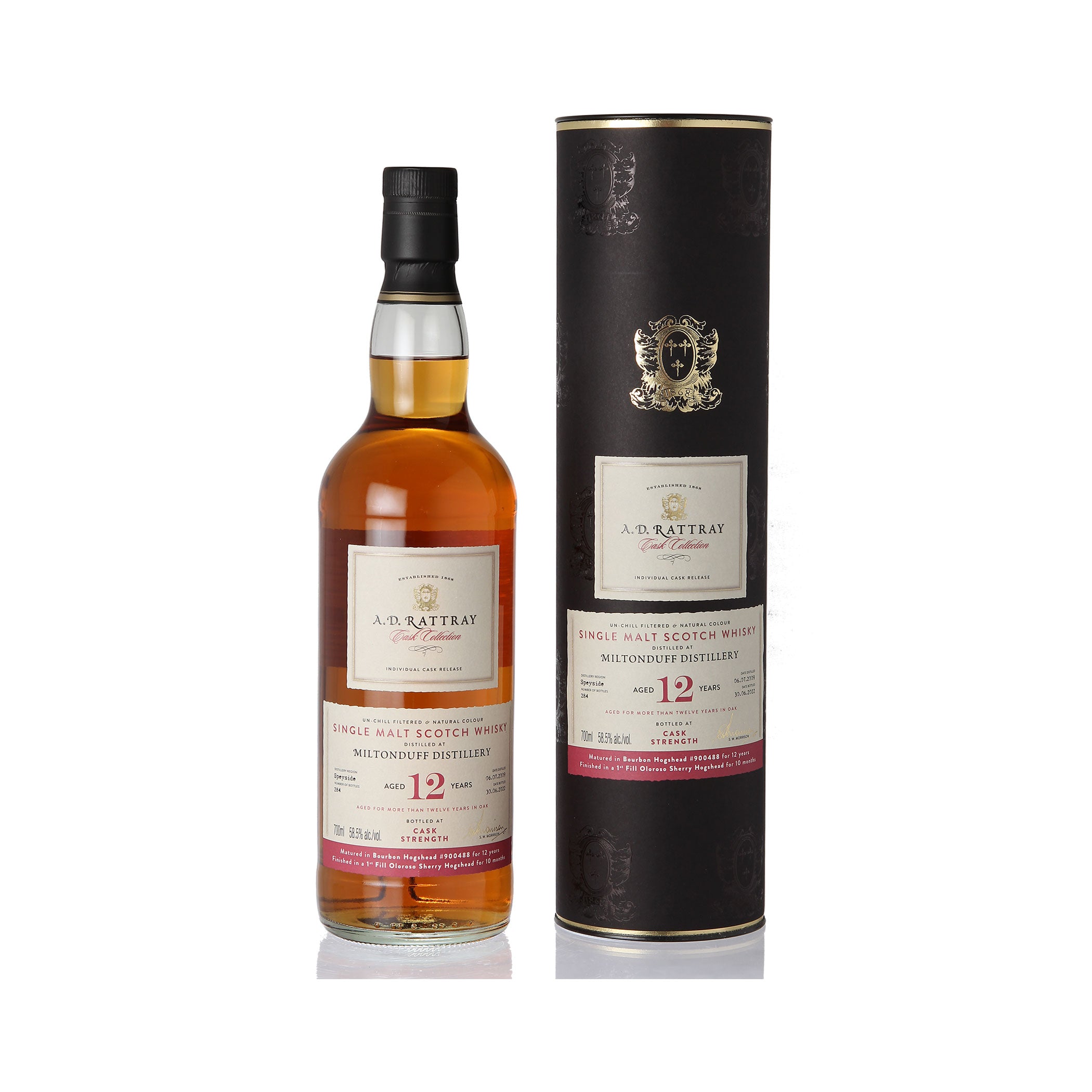 Miltonduff, 2009, 12 Years Old, Oloroso Sherry Finish - A.D. RATTRAY – Cask Collection -