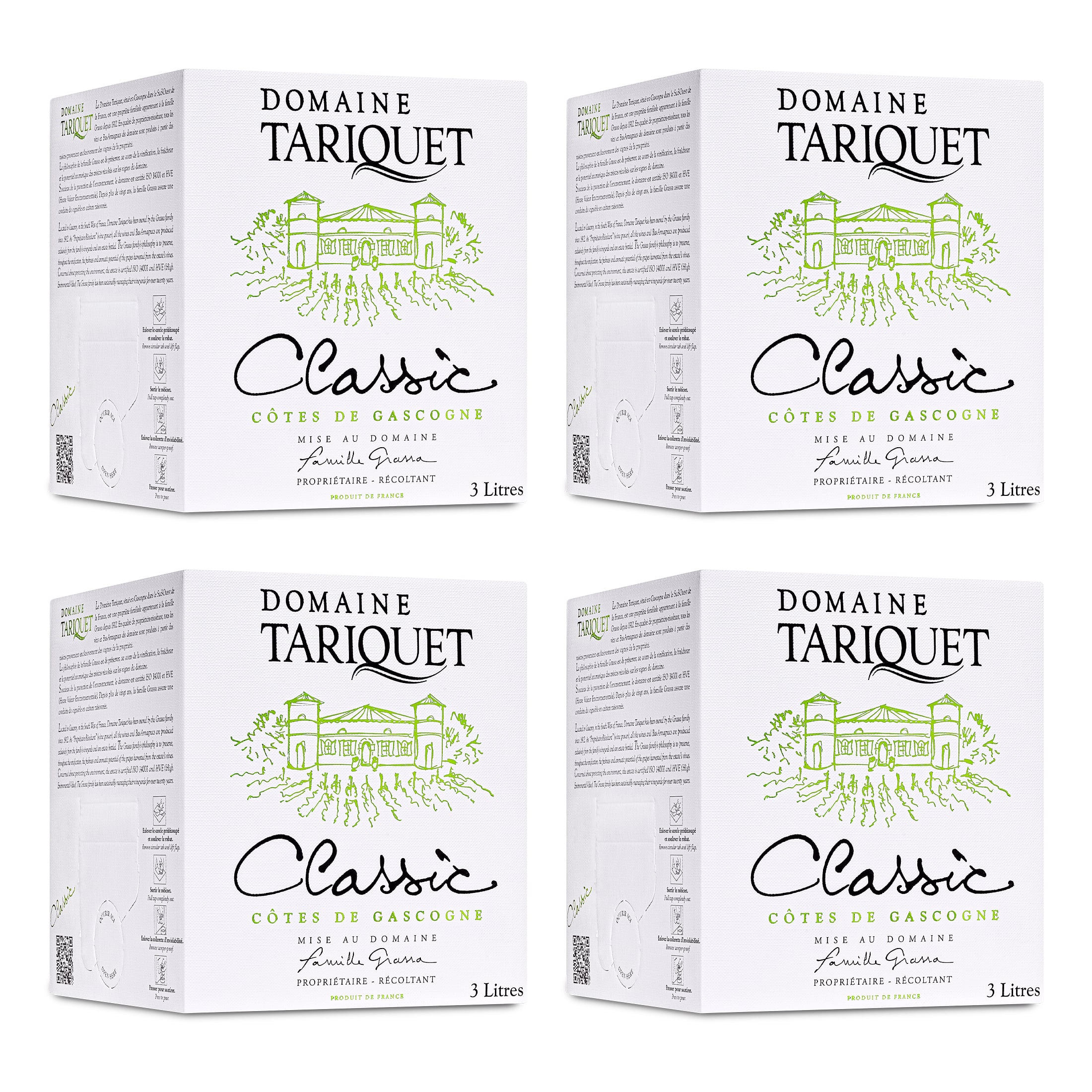 Domaine Tariquet - Classic White Wine - Côtes de Gascogne PGI - dry - 3L Bag-in-Box