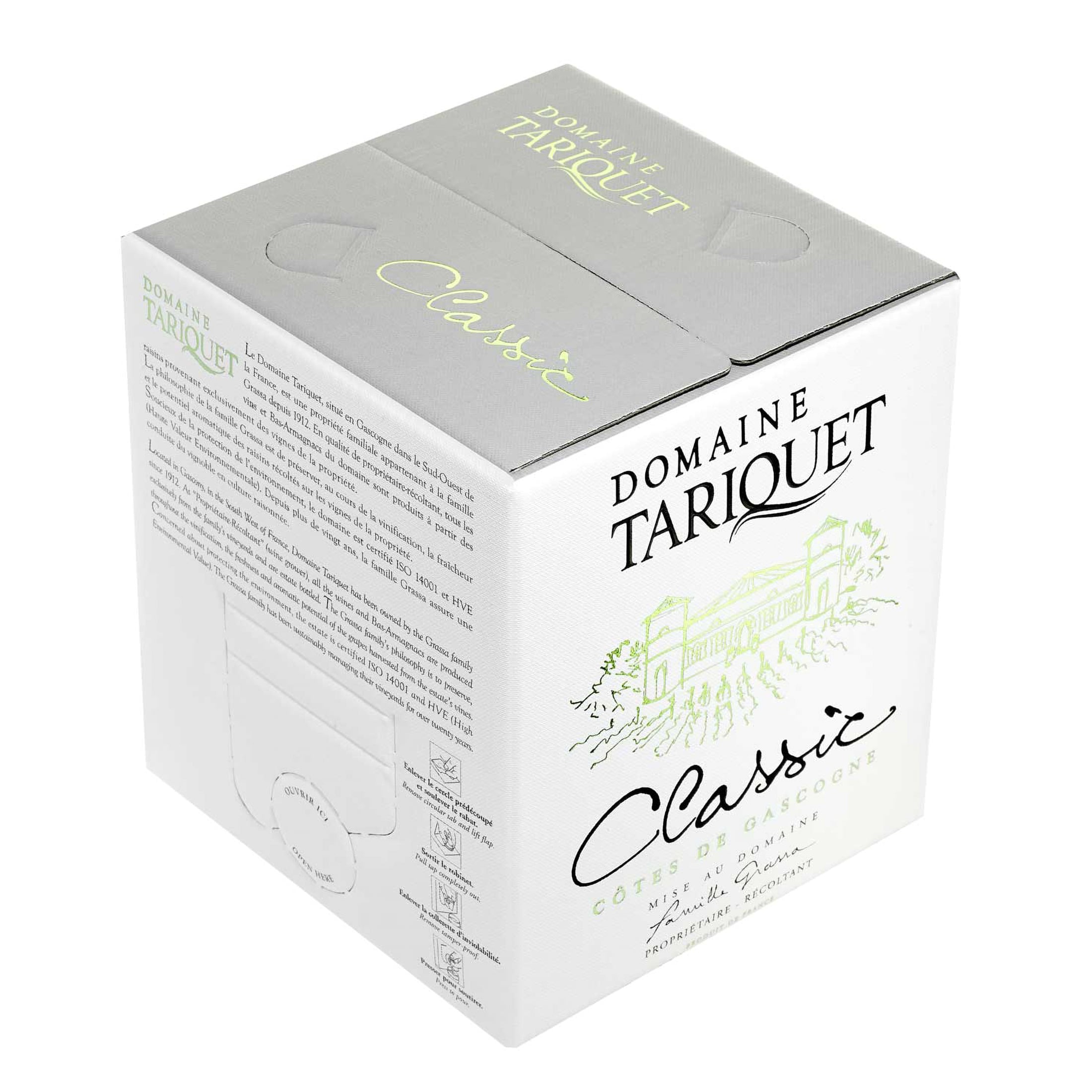 Domaine Tariquet - Classic White Wine - Côtes de Gascogne PGI - dry - 3L Bag-in-Box