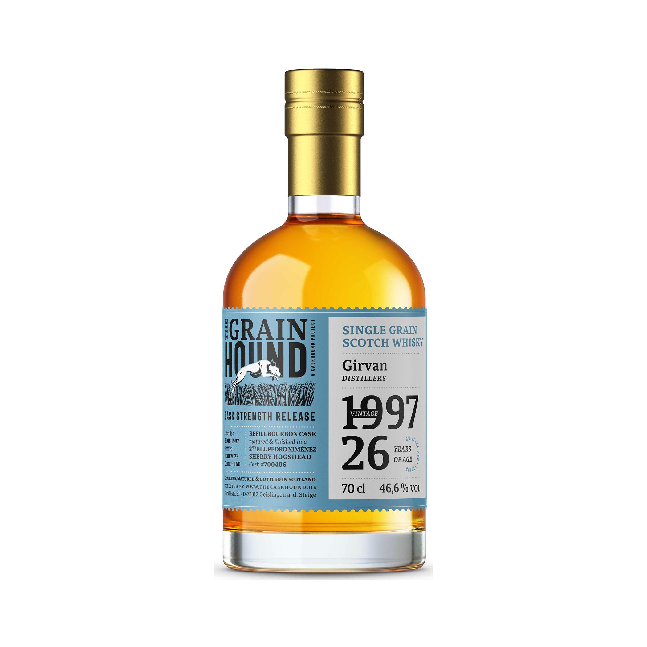 Girvan 1997/2023 - 26 Years Old - 2nd Fill Ex-PX-Sherry Cask Finish - Grainhound
