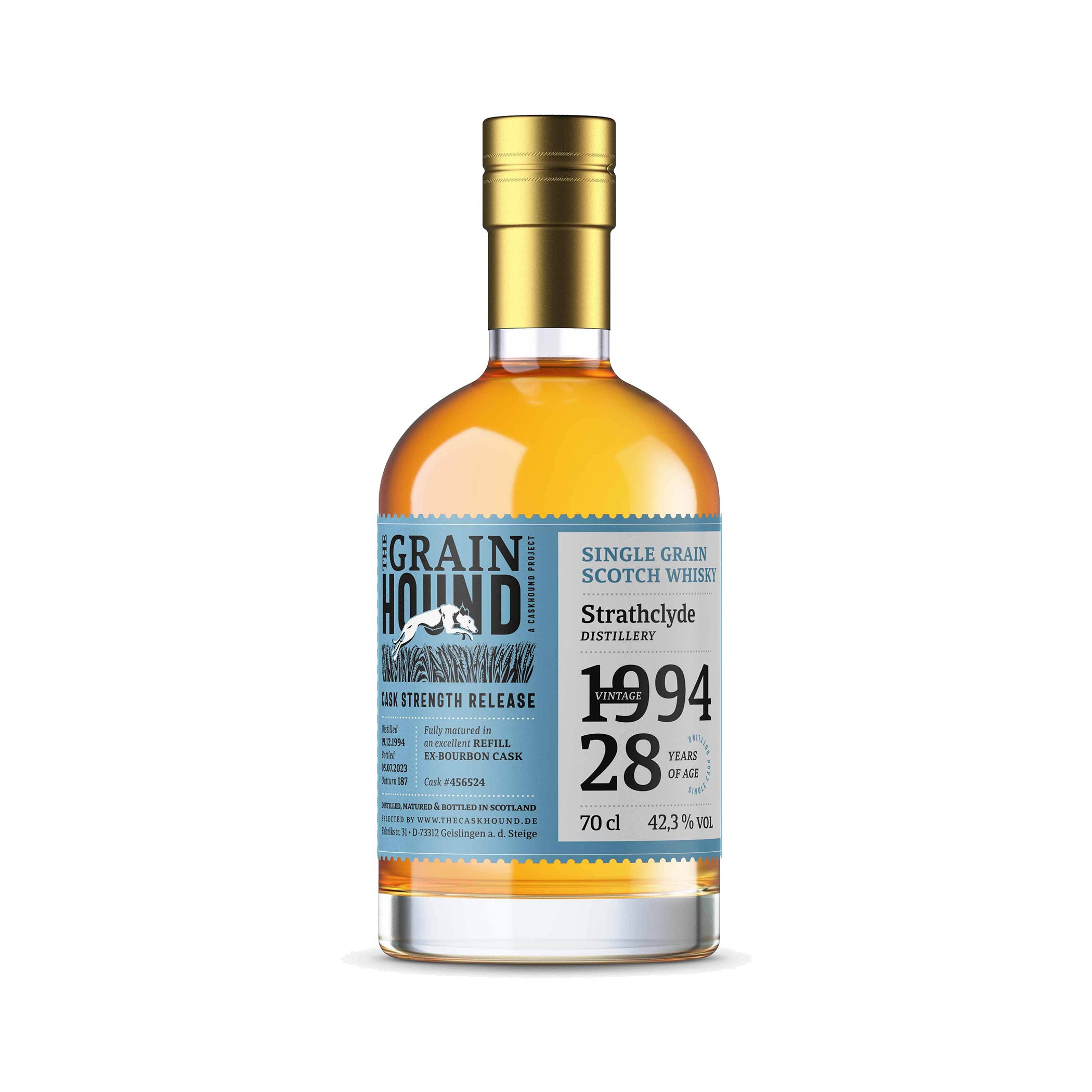 Strathclyde - Lowland Single Grain Scotch Whisky - 28 Years Old (1994/2023) - The Caskhound