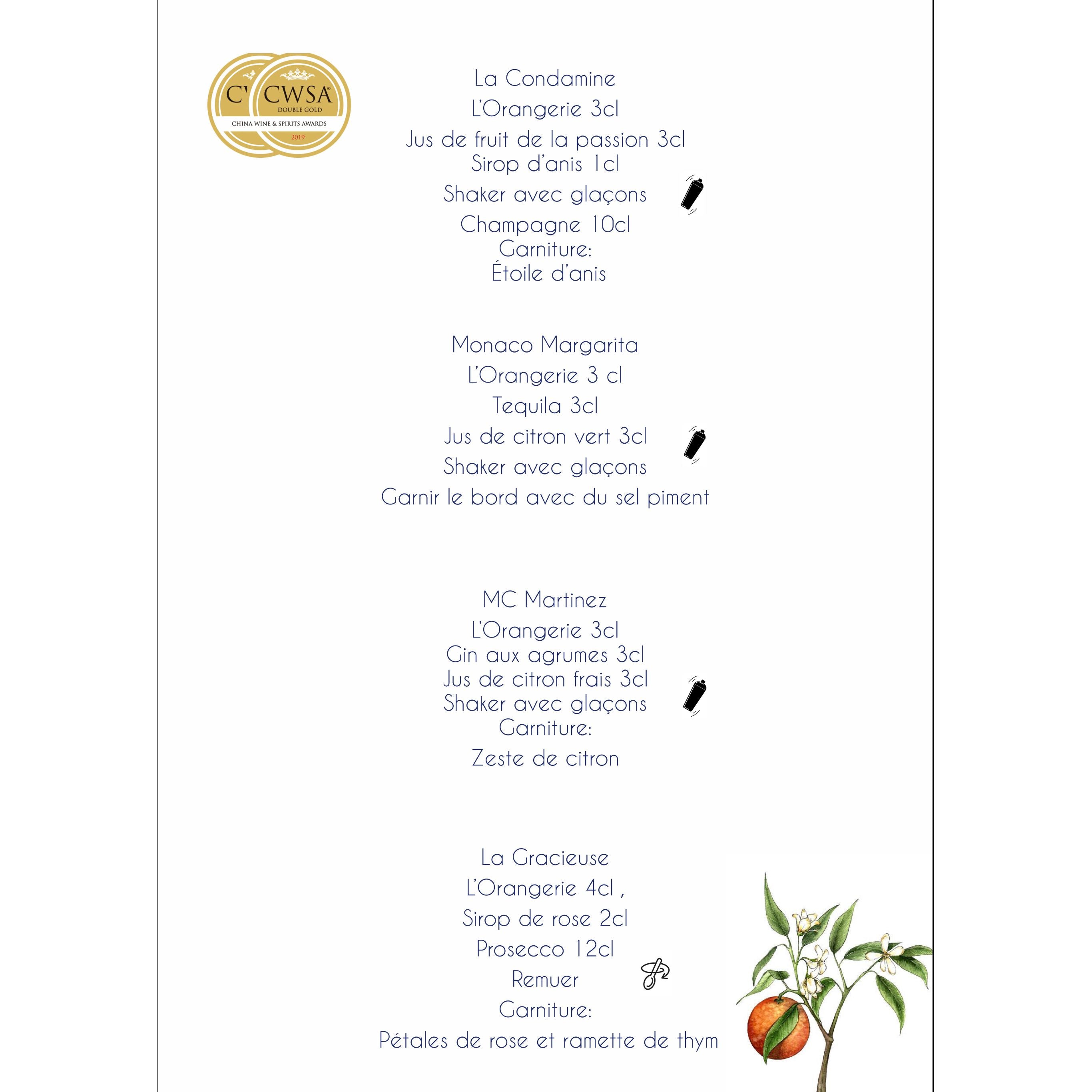 L'ORANGERIE Liqueur de Monaco mit Geschenkbox 30% vol. 0,5l