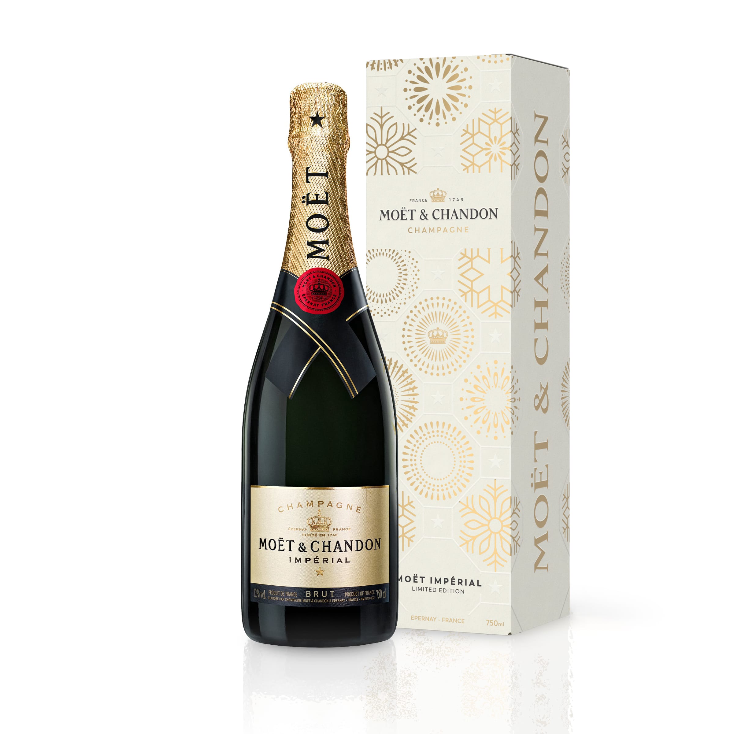 Moët & Chandon Impérial Champagner in Weihnachtsgeschenkbox